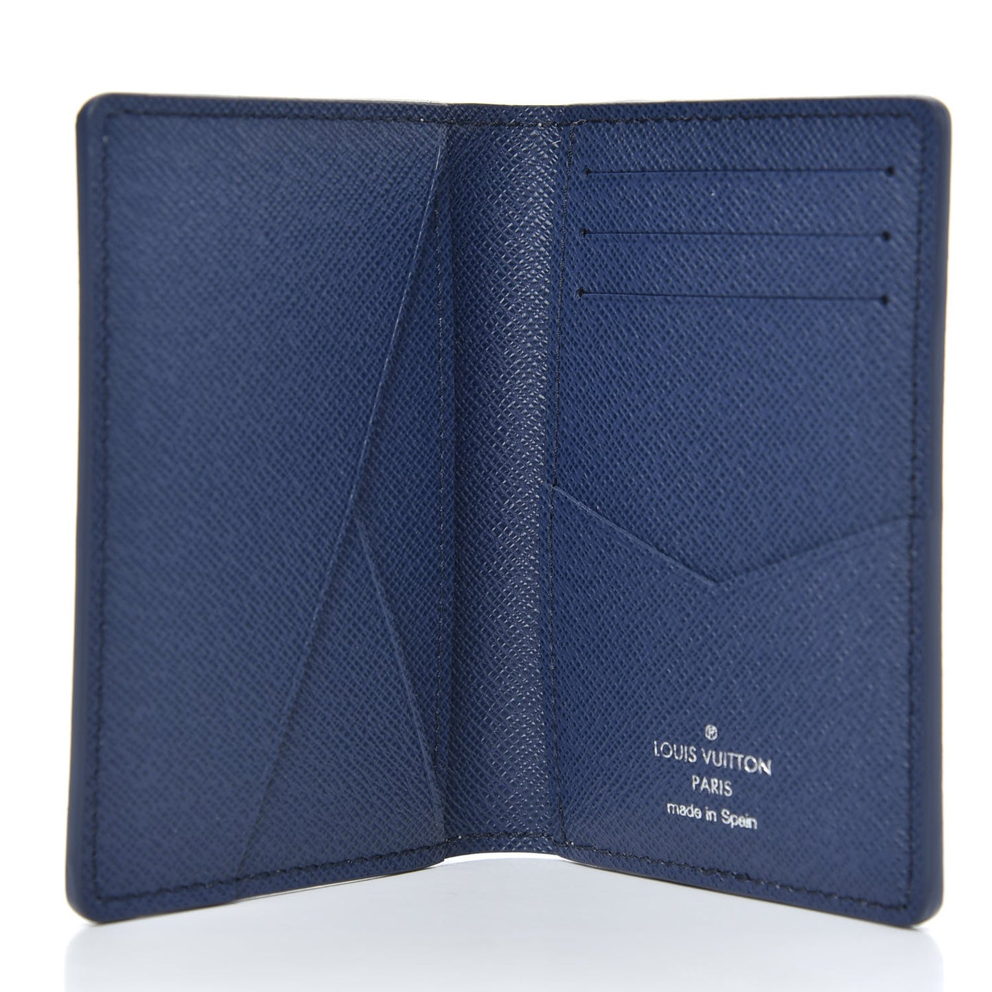 Monogram Watercolor Pocket Organizer Blue