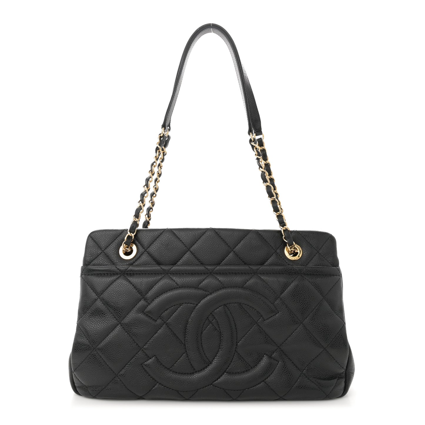 Caviar Quilted Timeless CC Soft Tote Black
