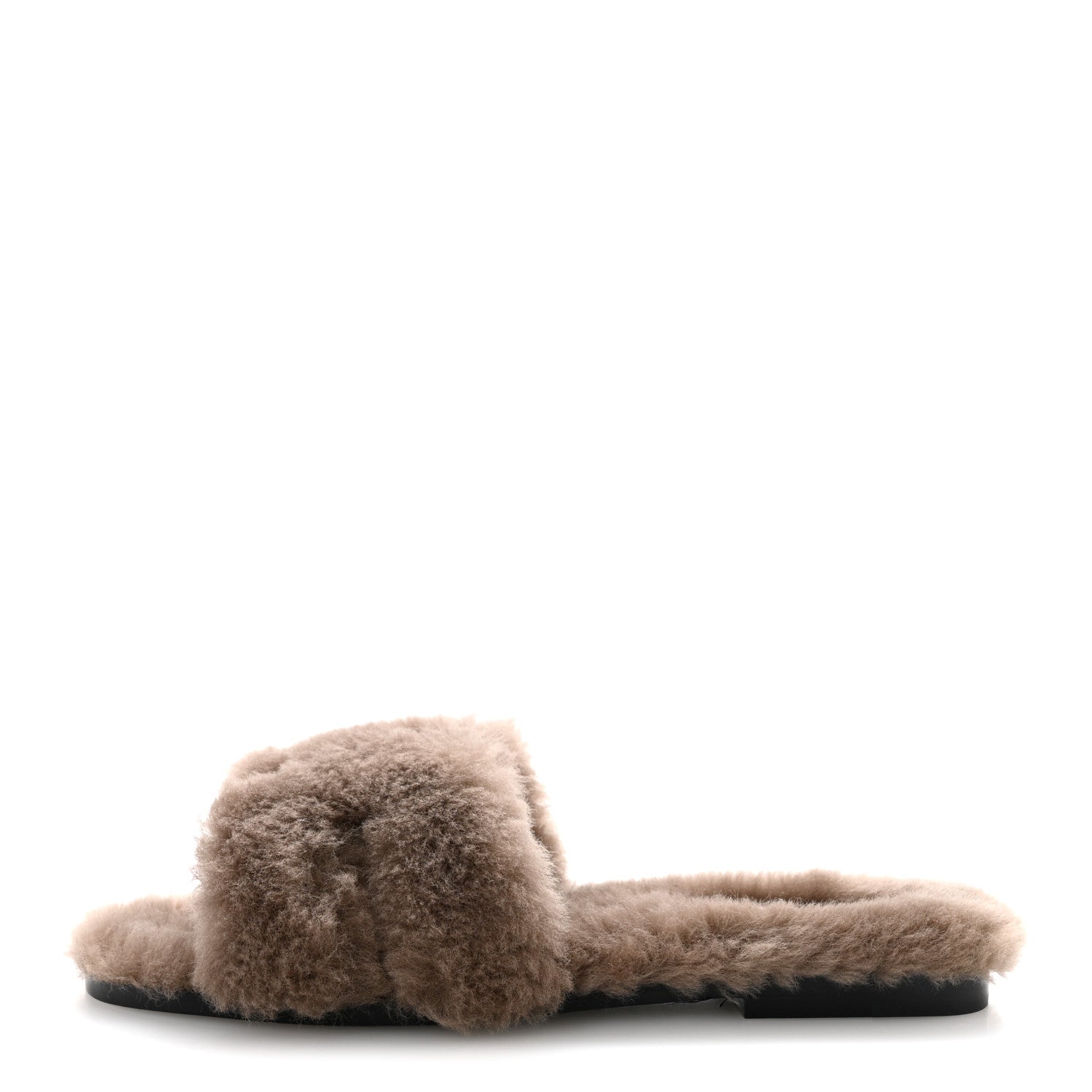 Hermes Woolskin Oran Sandals 40 Etoupe 1889490 – FASHIONPHILE