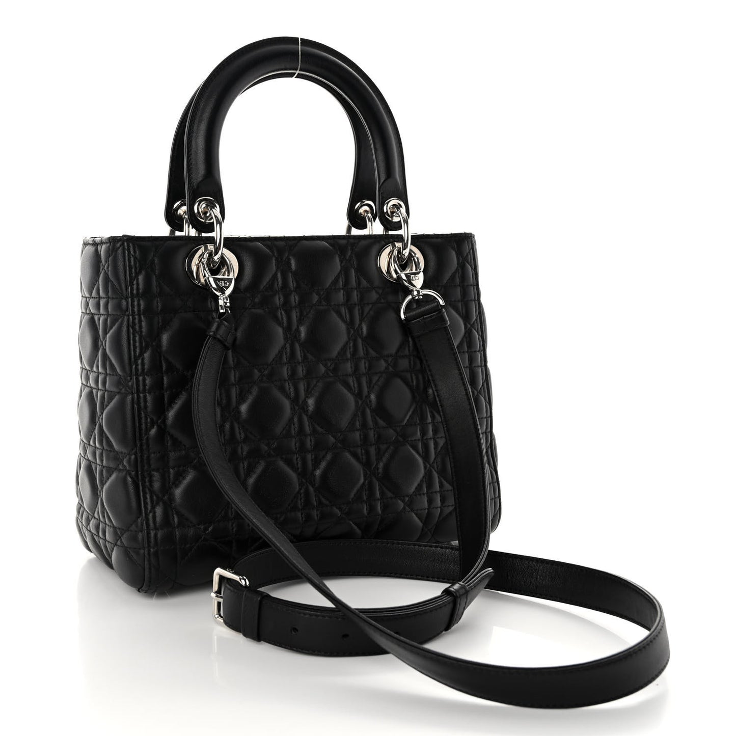 Lambskin Cannage Medium Lady Dior Black