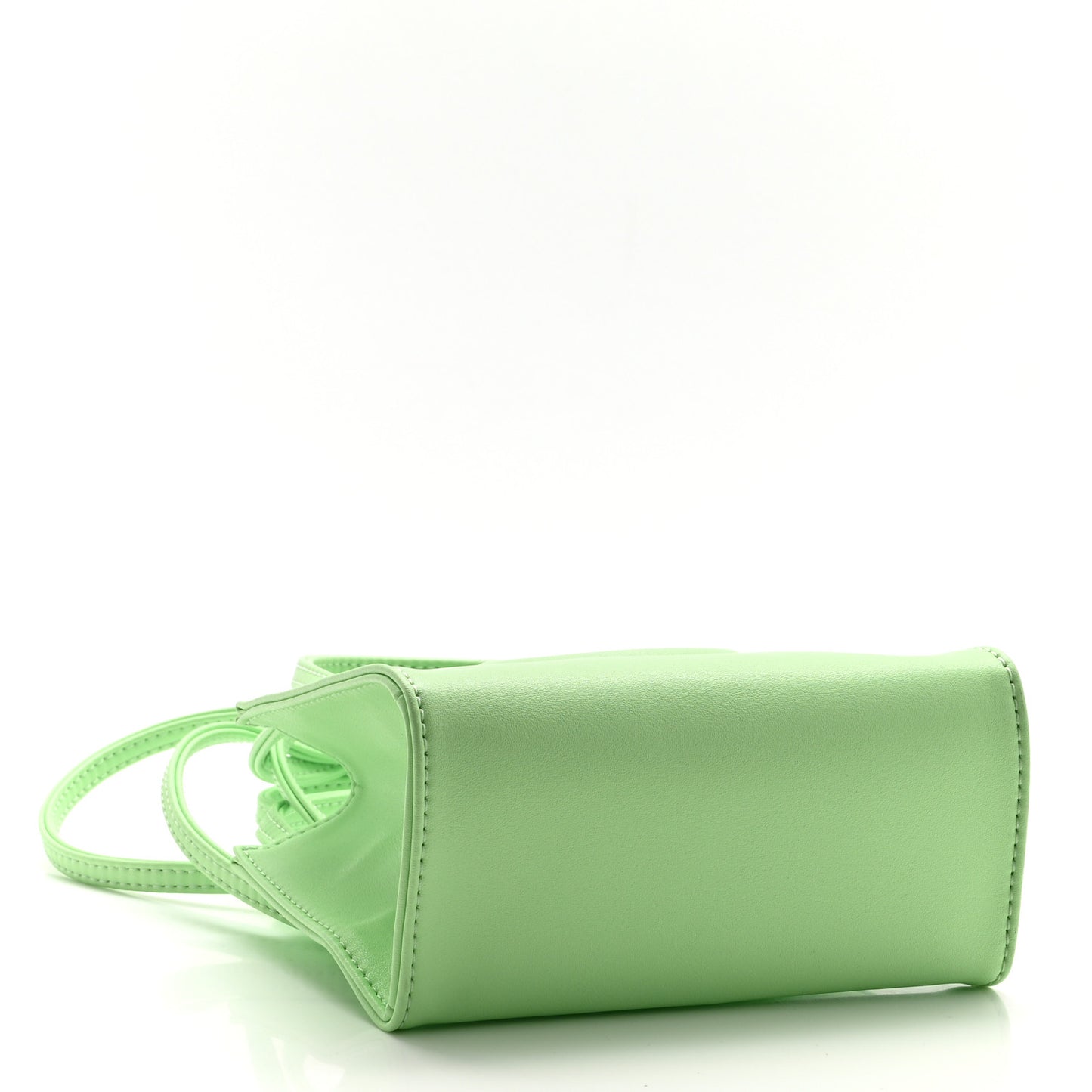 Vegan Leather Small Shopping Bag Double Mint