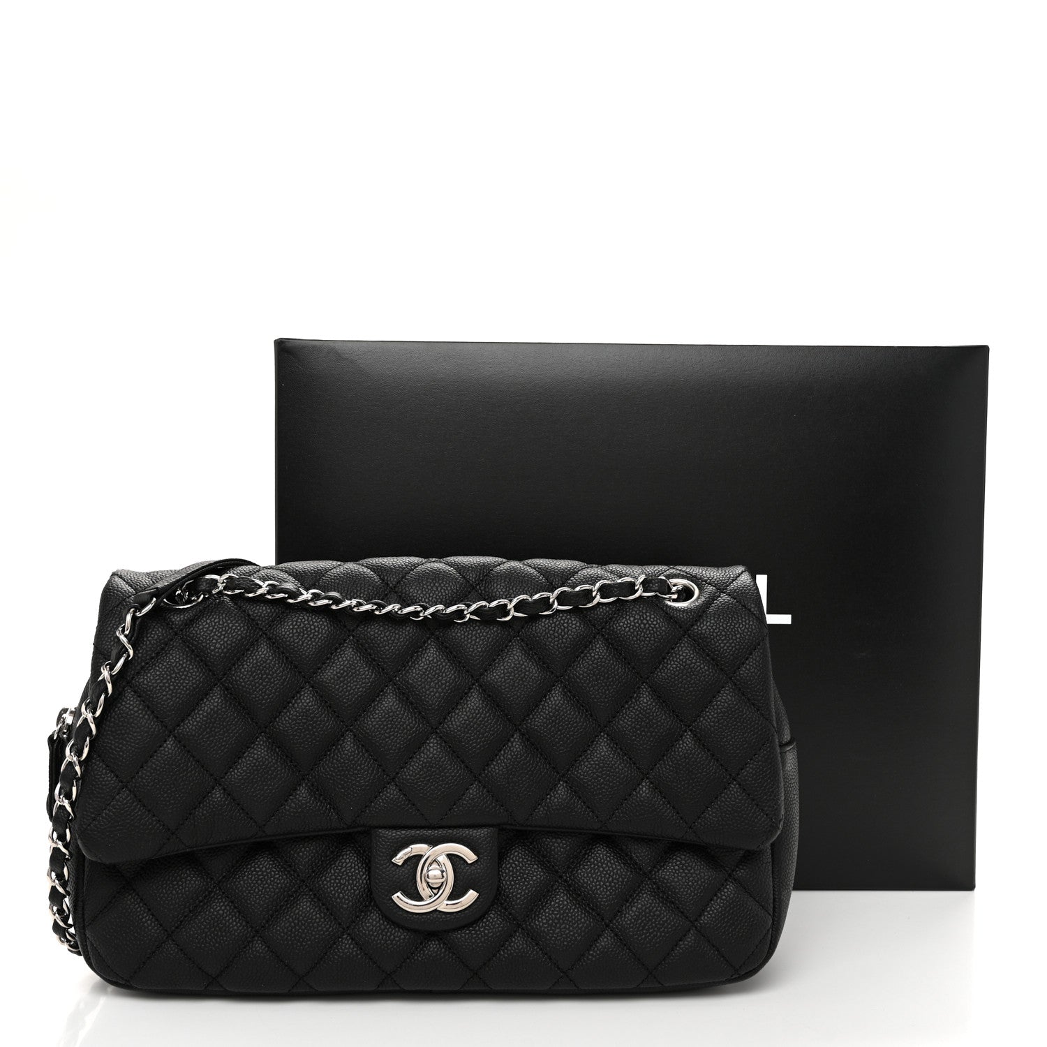 Chanel Caviar Quilted Jumbo Easy Flap Black 11 of 11