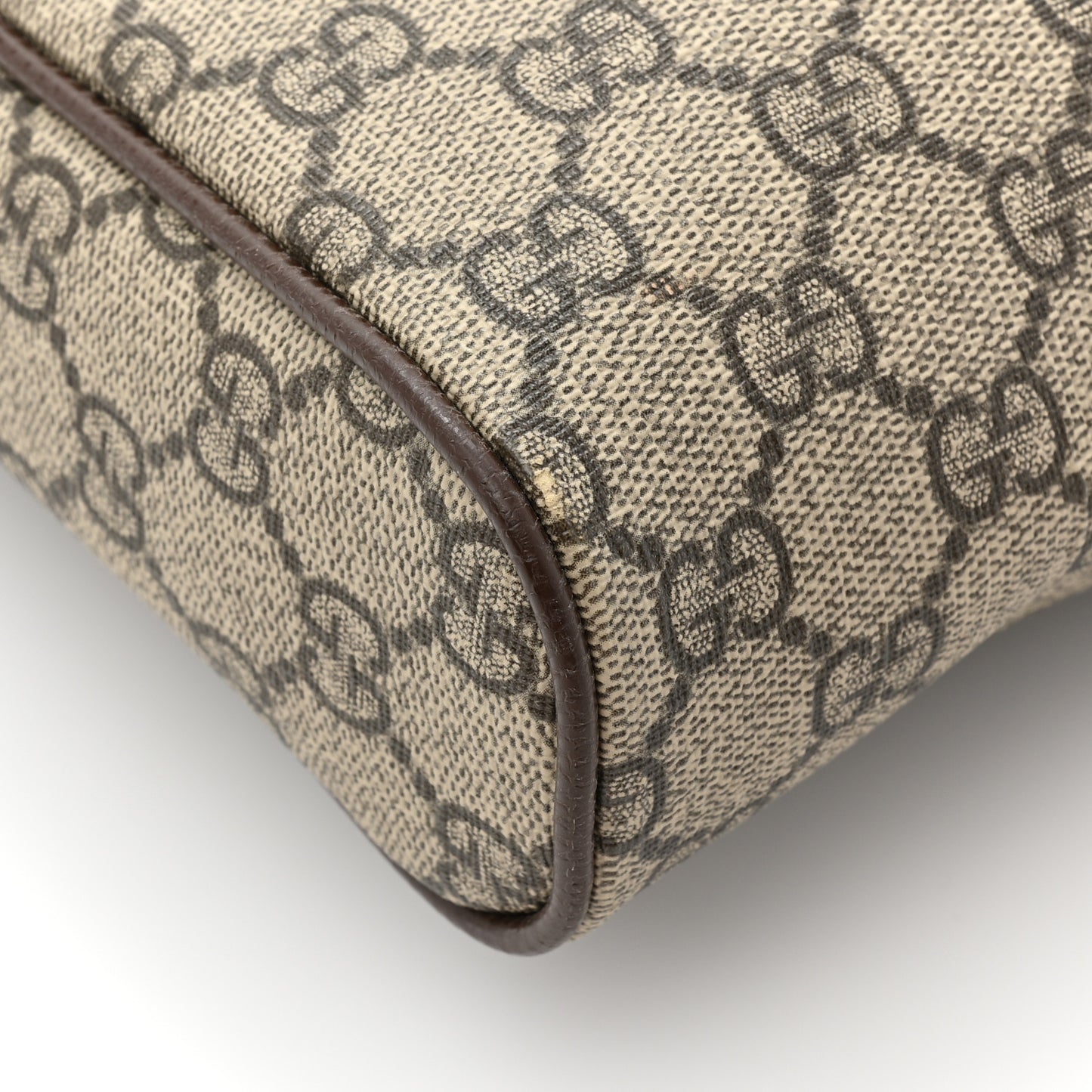 GG Supreme Monogram Web Medium Ophidia Messenger Bag Brown