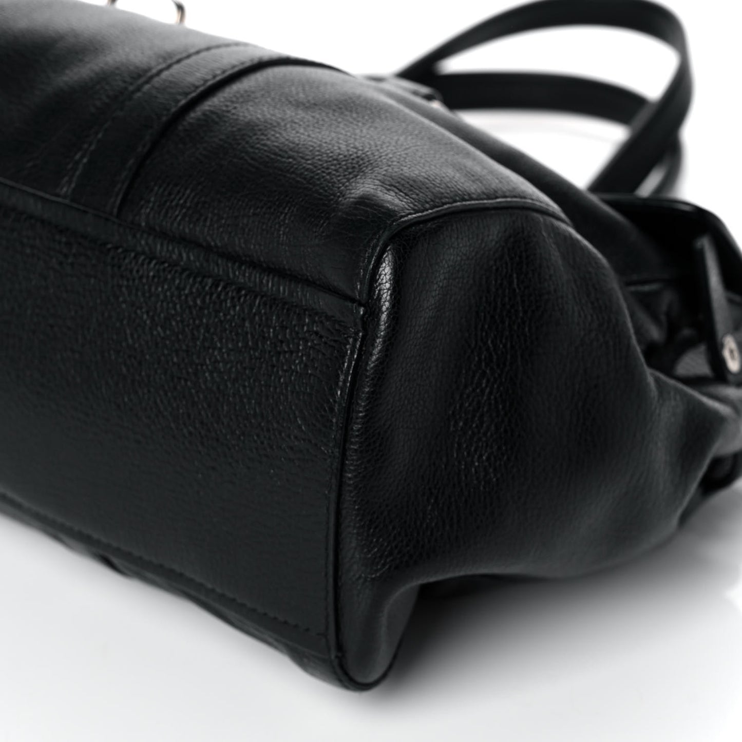 Royal Calf Easy Foldover Pushlock Satchel Black