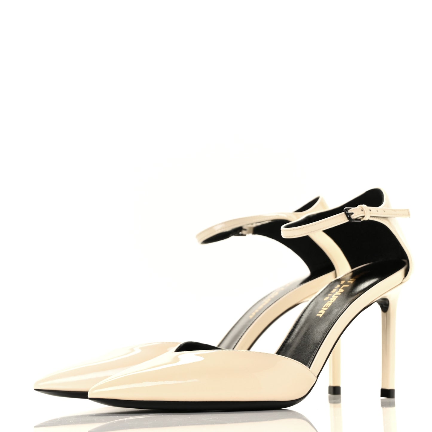 Patent Anja 85 Ankle Strap Pointed Pumps 36 Coquille