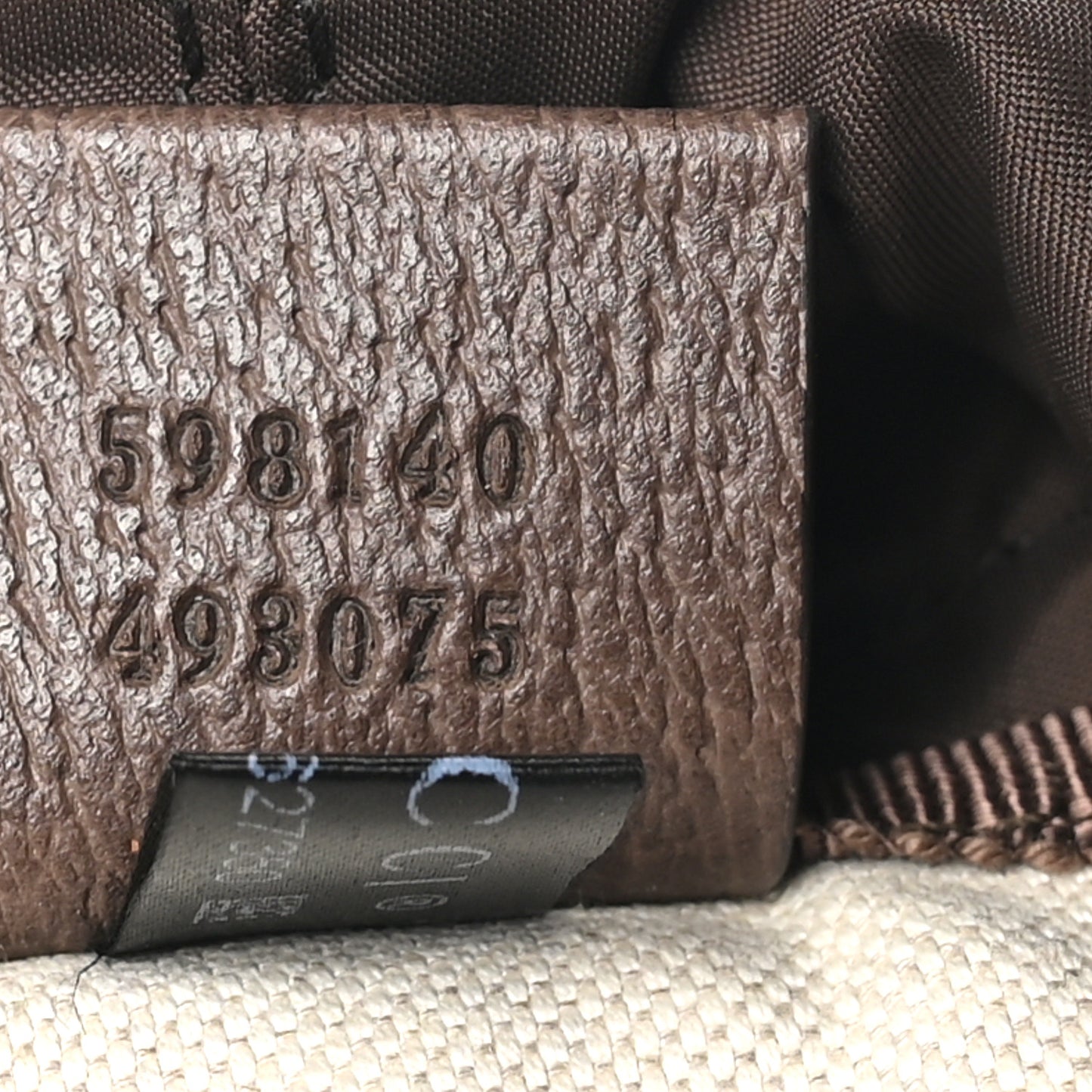 GG Supreme Monogram Medium Ophidia Double Buckle Backpack Brown