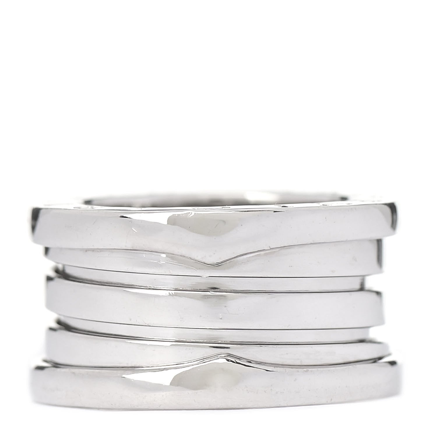 Bulgari 18K White Gold B.Zero1 Four-Band Ring 48 4.25 3 of 6
