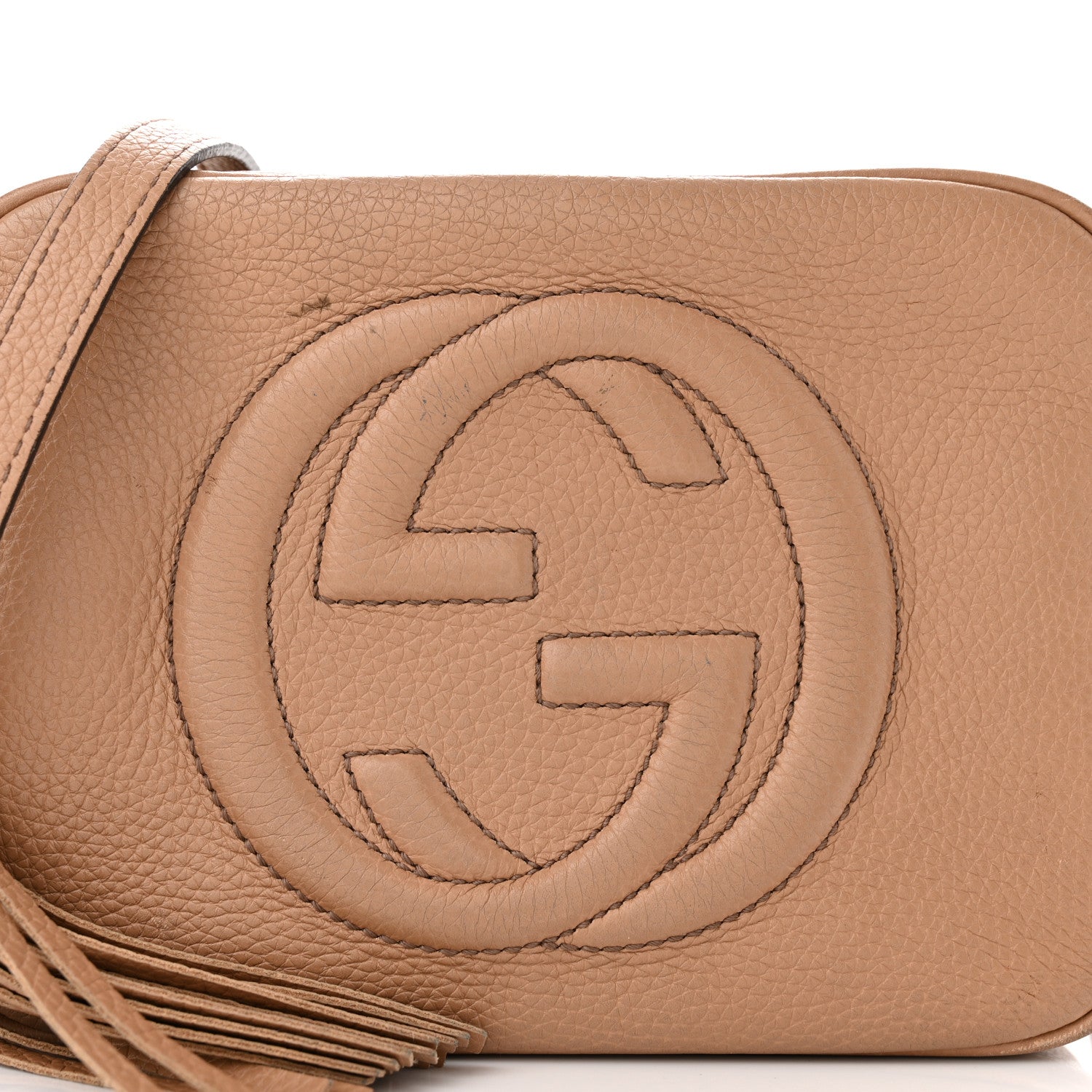 Gucci Pebbled Calfskin Small Soho Disco Bag Camelia 8 of 11