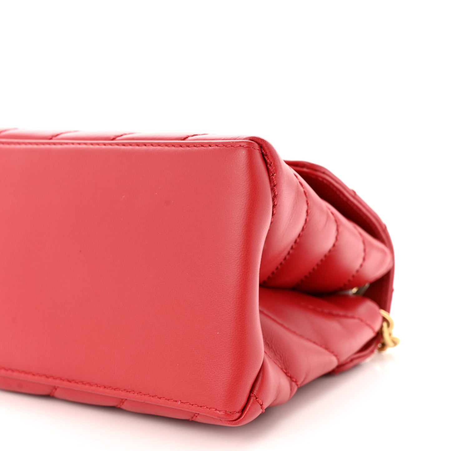 Calfskin Diagonal Quilted Jackhammer 19 Shoulder Bag Red