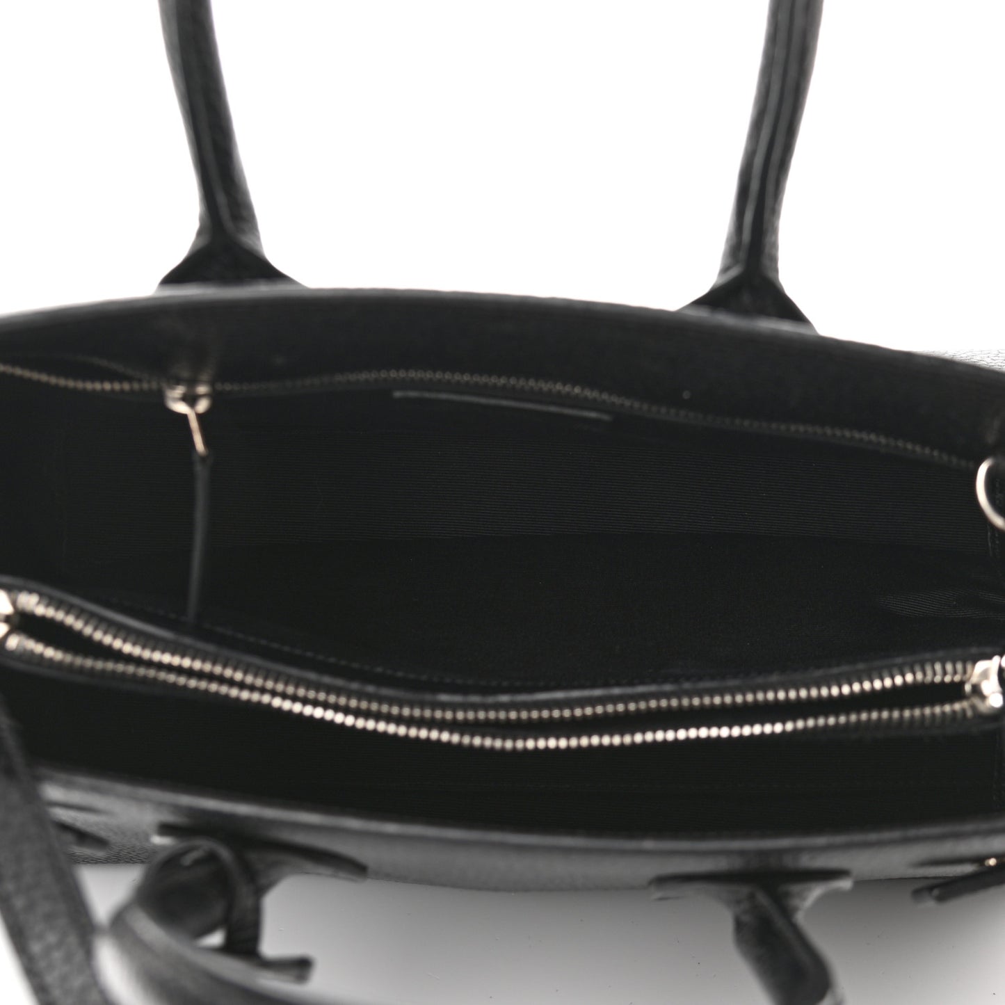 Grained Calfskin Small Sac De Jour Black