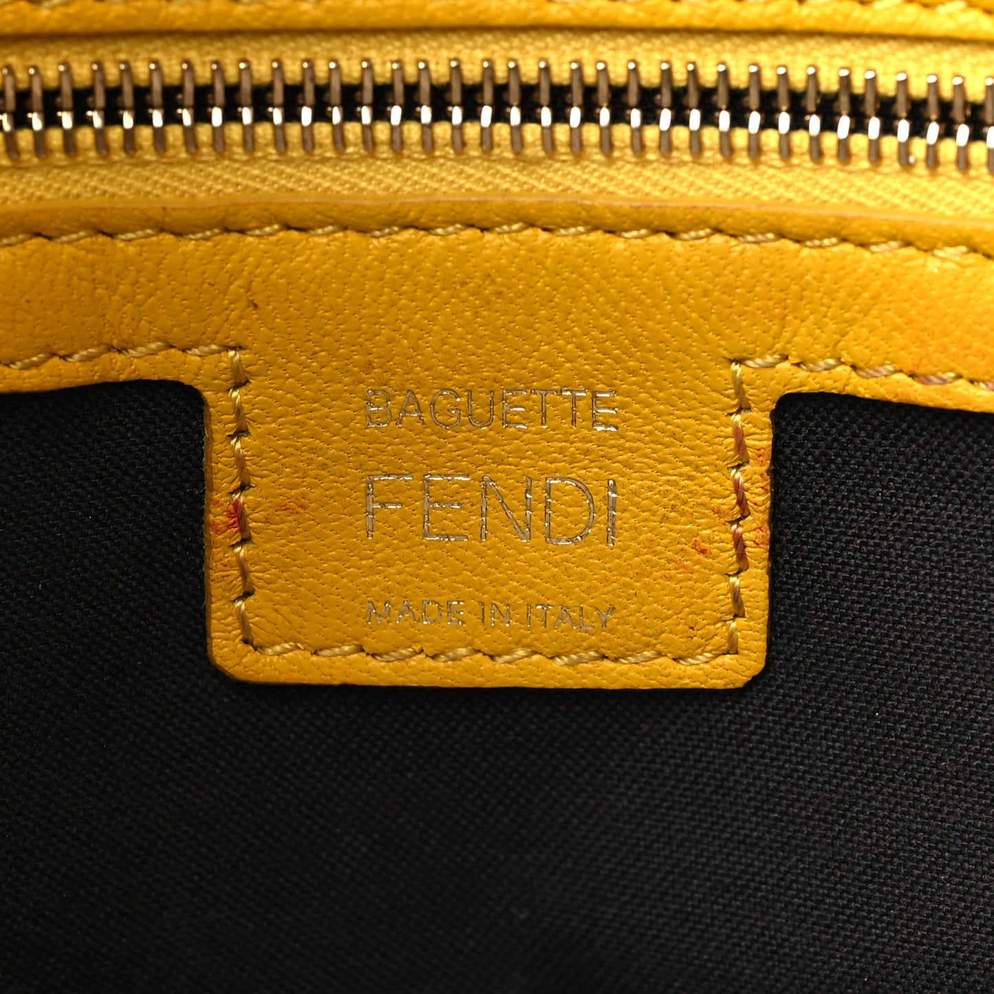 Nappa FF 1974 Embossed Baguette Mimosa