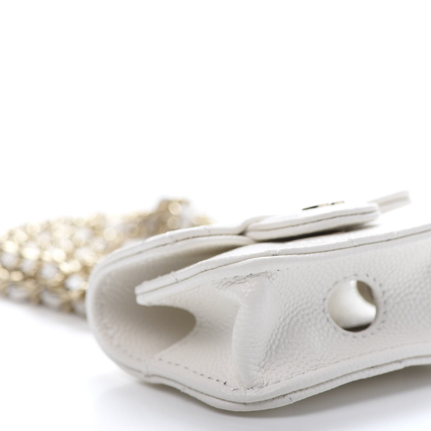 Caviar Quilted Airpods Pro Case White