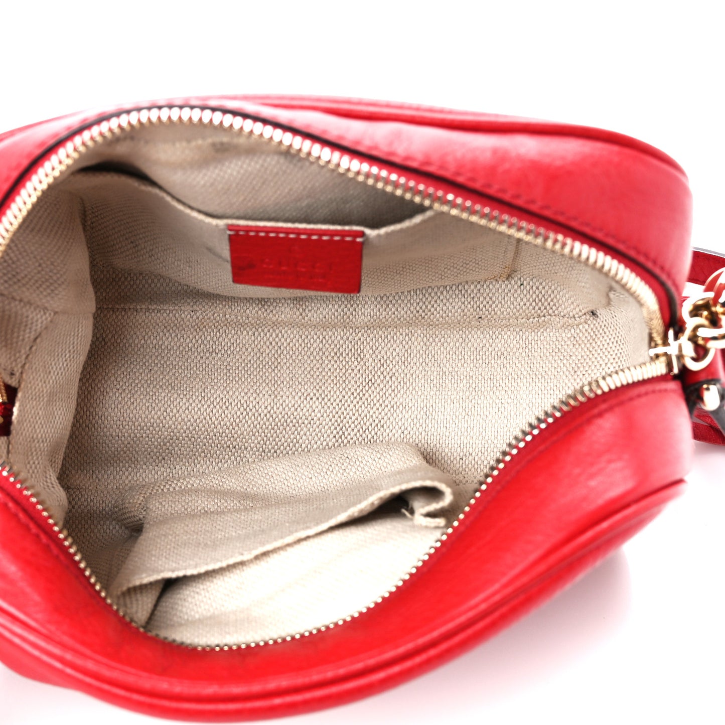 Pebbled Calfskin Small Soho Disco Bag Tabasco Red