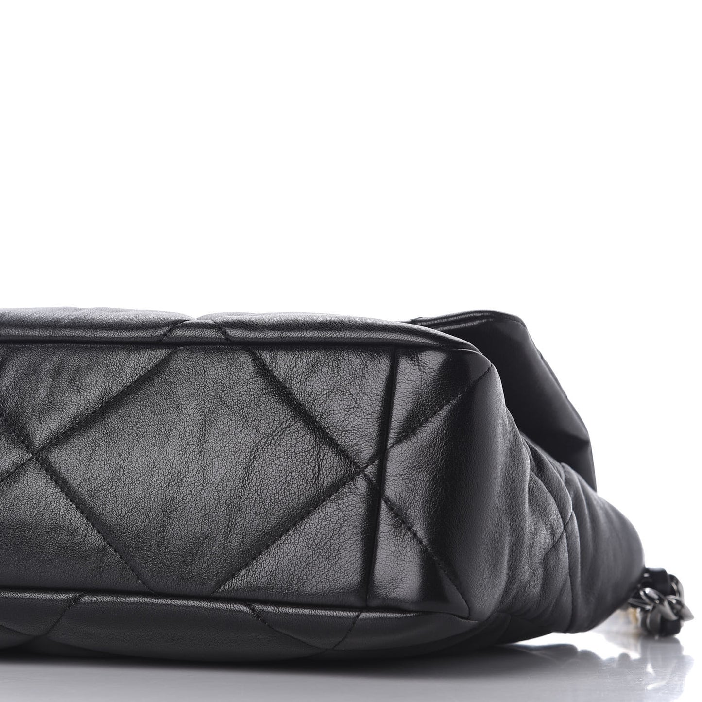 Lambskin Quilted Large 19 Flap Black