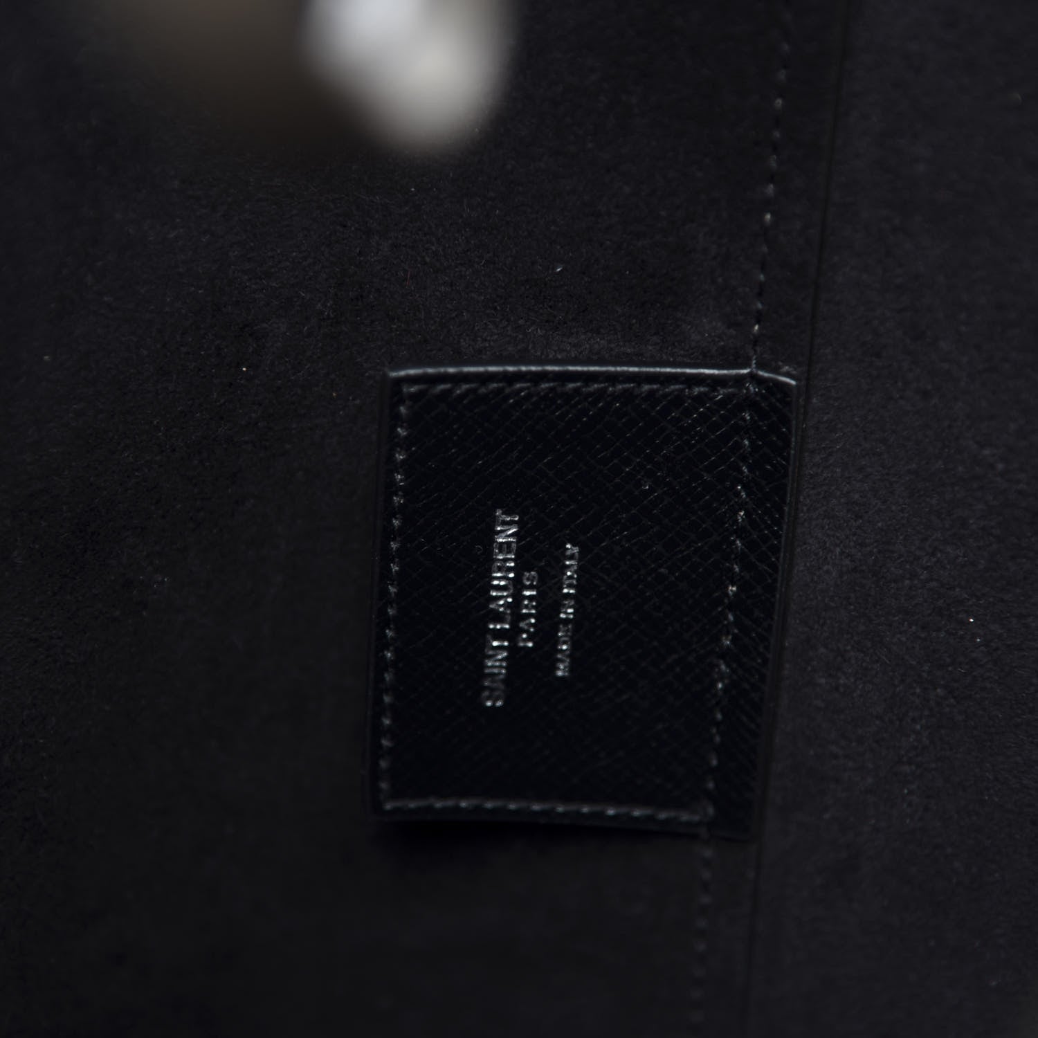 Saint Laurent Grained Calfskin Large Shopping Tote Warm Taupe Black 8 of 9