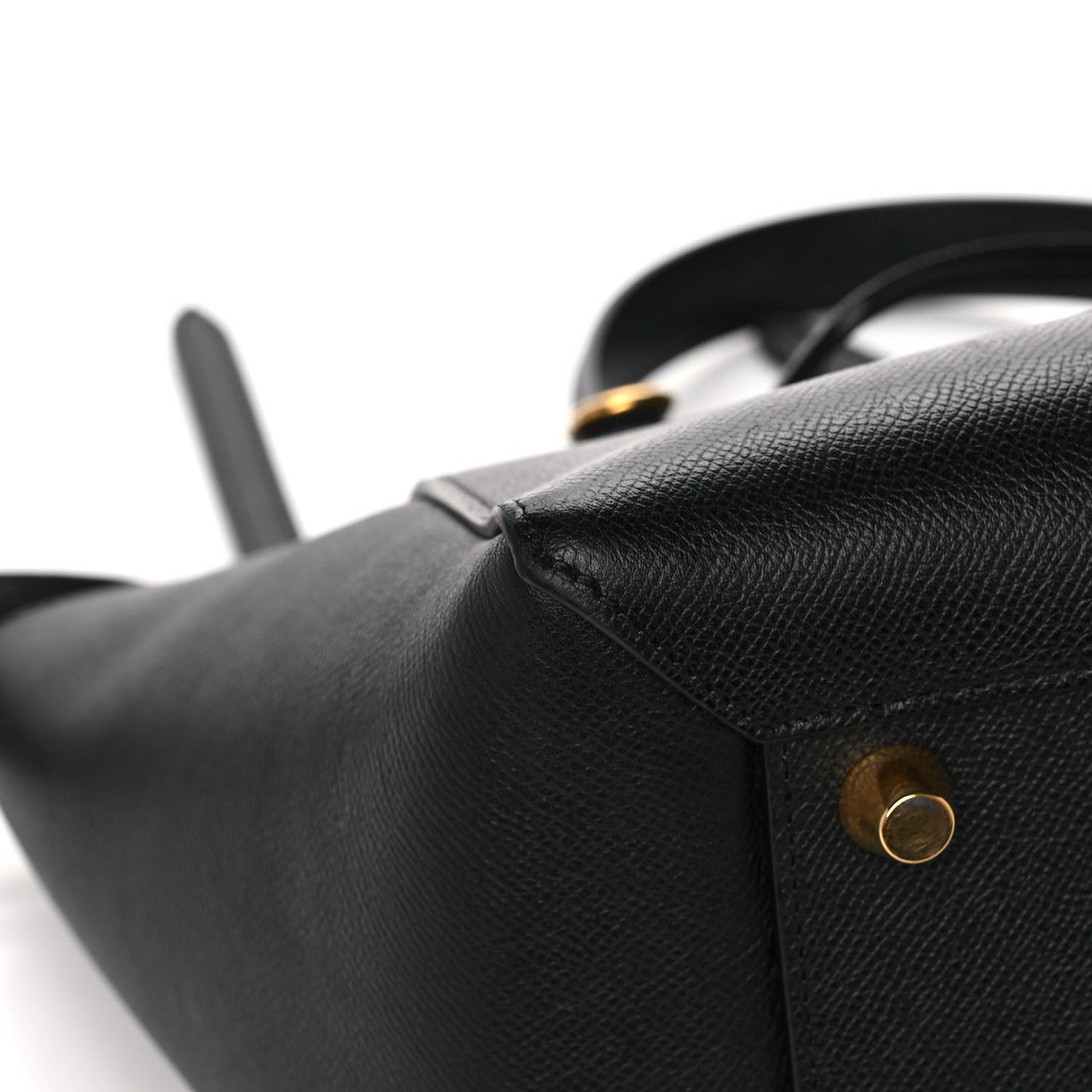 Grained Calfskin Mini Belt Bag Black