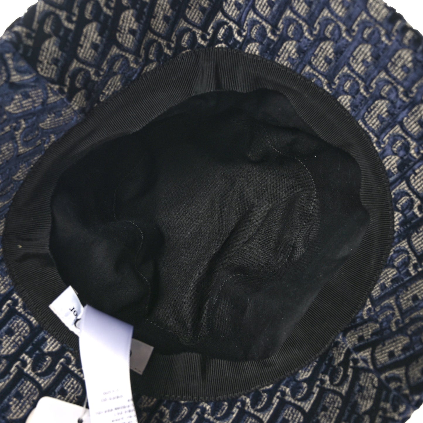 Velvet Oblique Large Brim Bucket Hat 59 Bleu Red