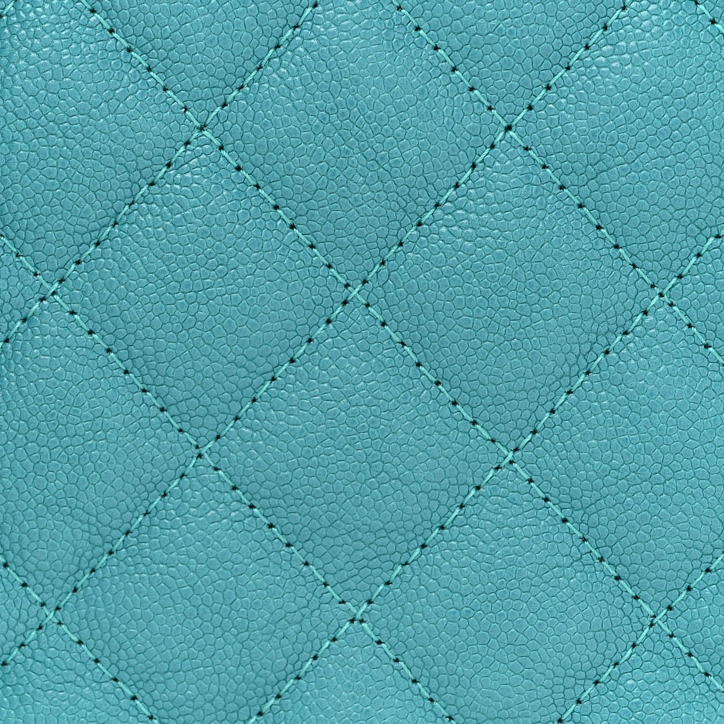 Caviar Quilted North South Boy Flap Turquoise