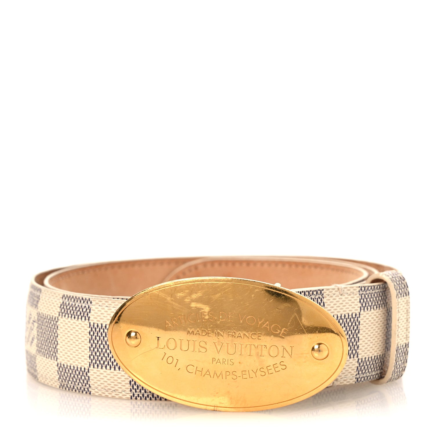 Louis Vuitton Damier Azur Voyage Belt 90 36 1823118 – FASHIONPHILE