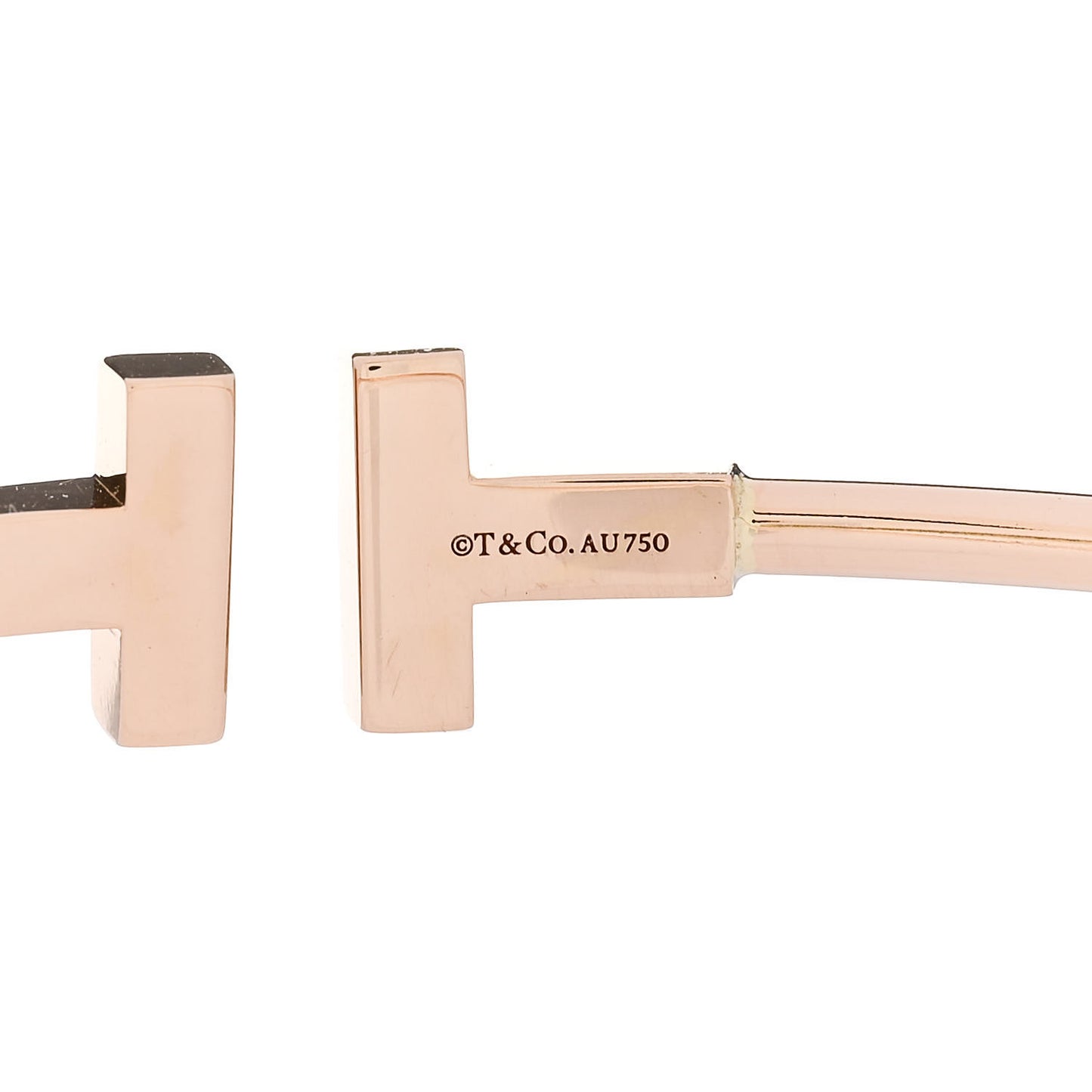 18K Rose Gold T Wire Bracelet