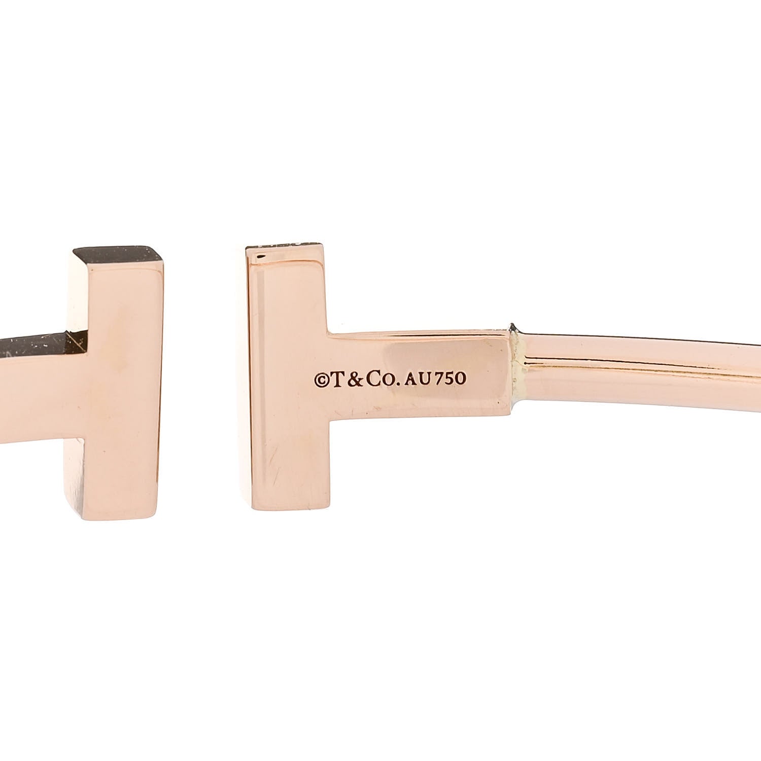 Tiffany 18K Rose Gold T Wire Bracelet 3 of 3