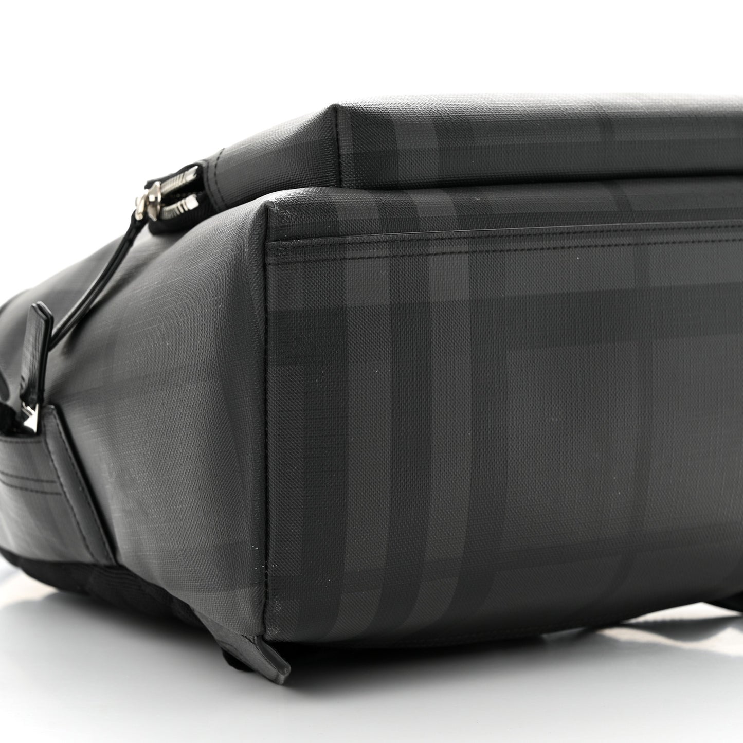 PVC Check Abbeydale Simple Backpack Black Grey