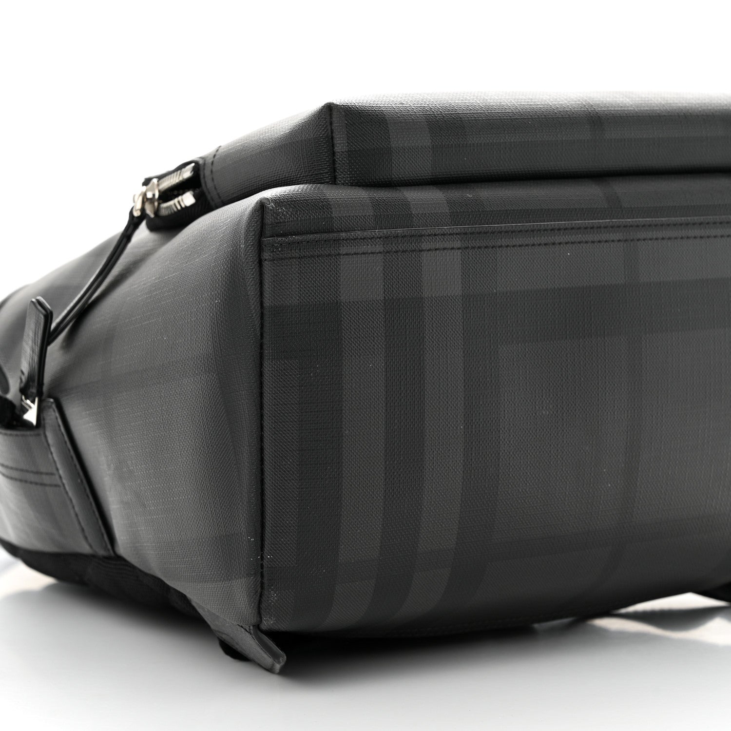Burberry PVC Check Abbeydale Simple Backpack Black Grey 8 of 12