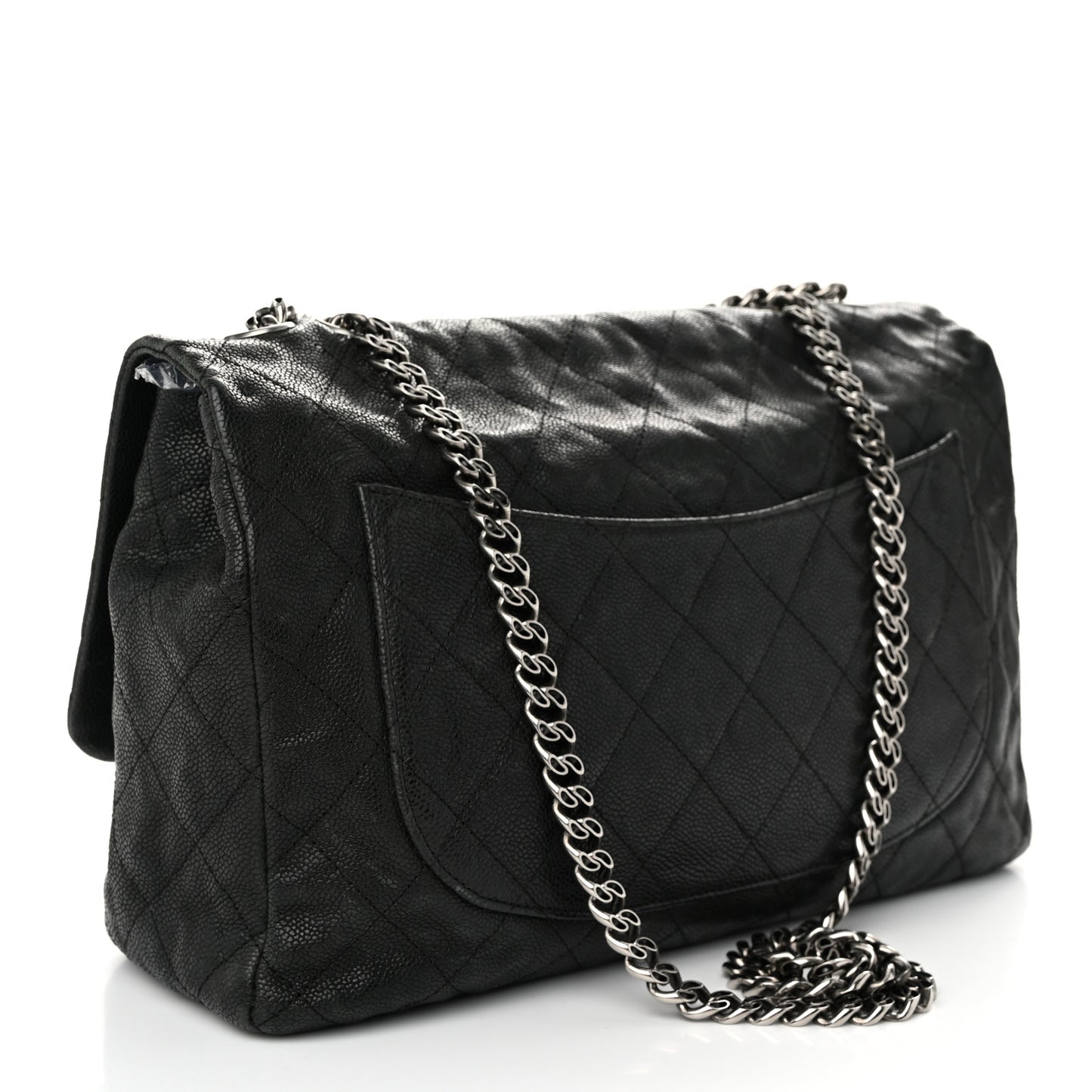 Washed Caviar Quilted 2.55 Reissue 227 Bijoux Chain Flap Black