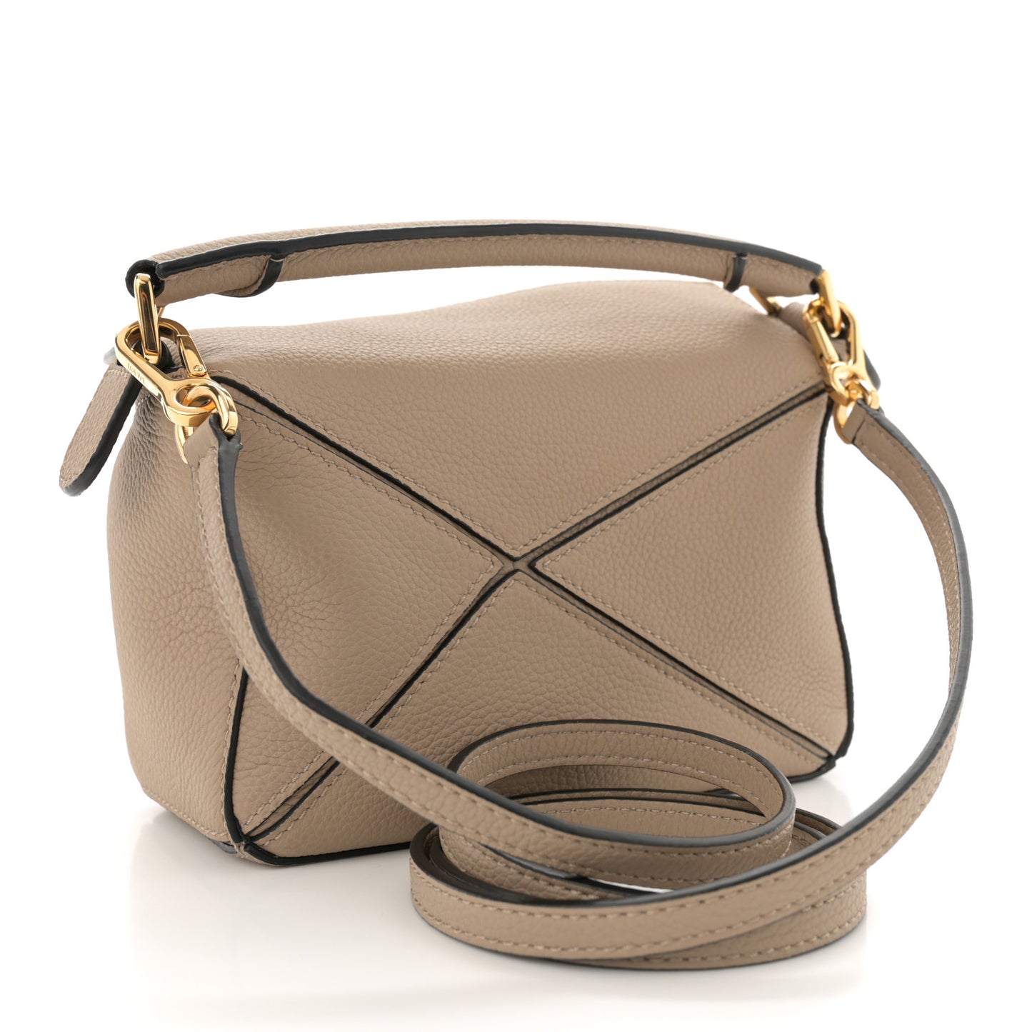 Calfskin Mini Puzzle Bag Sand