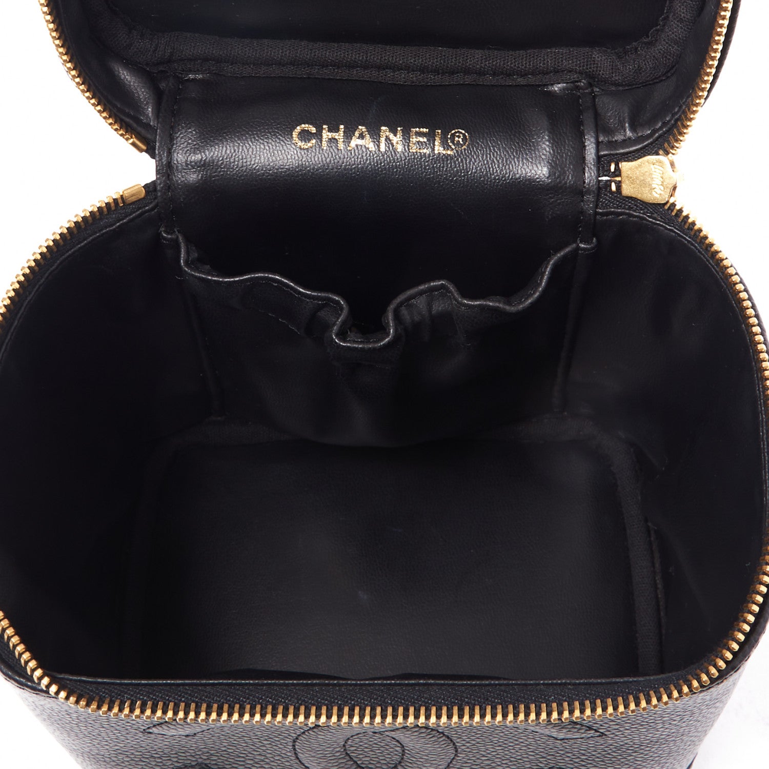 Chanel Caviar Cosmetic Vanity Bag Black 4 of 10