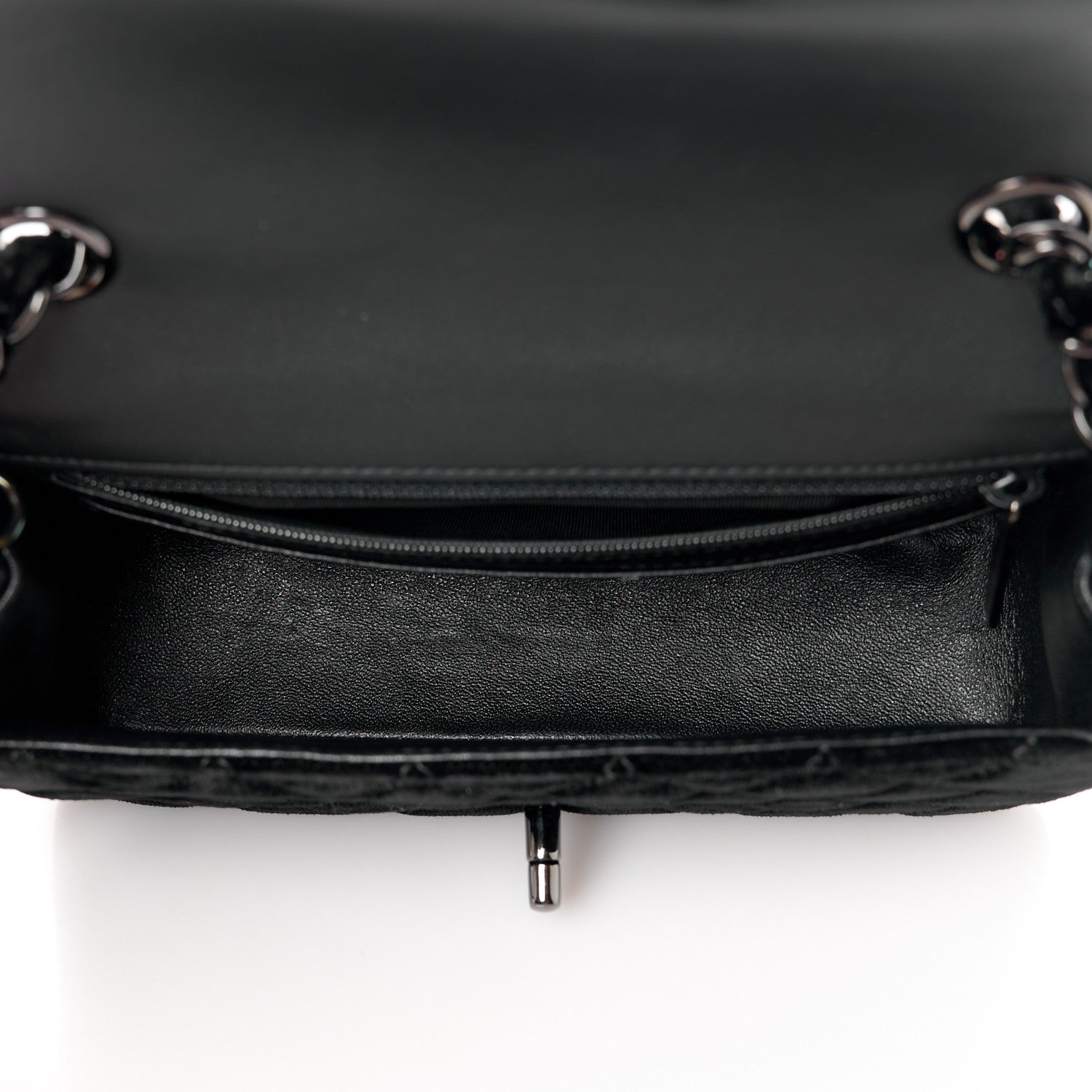 Chanel Velvet Quilted Mini Rectangular Flap So Black 6 of 13