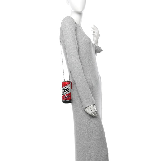 Crystal Cola Can Minaudiere Clutch Red Multicolor