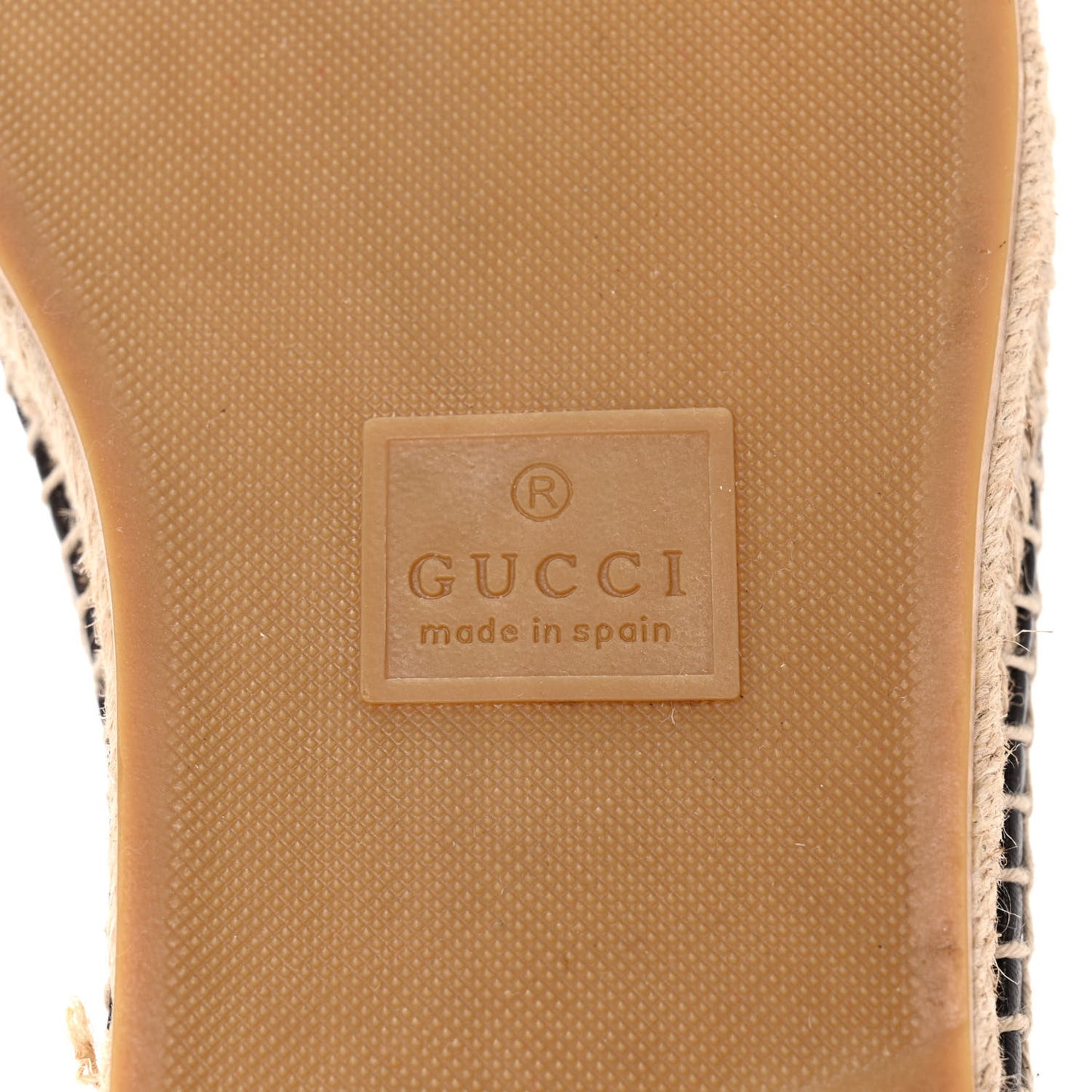 Monogram Macro GG Web Mens Espadrille Sneakers 8 Camel Ebony Cocoa
