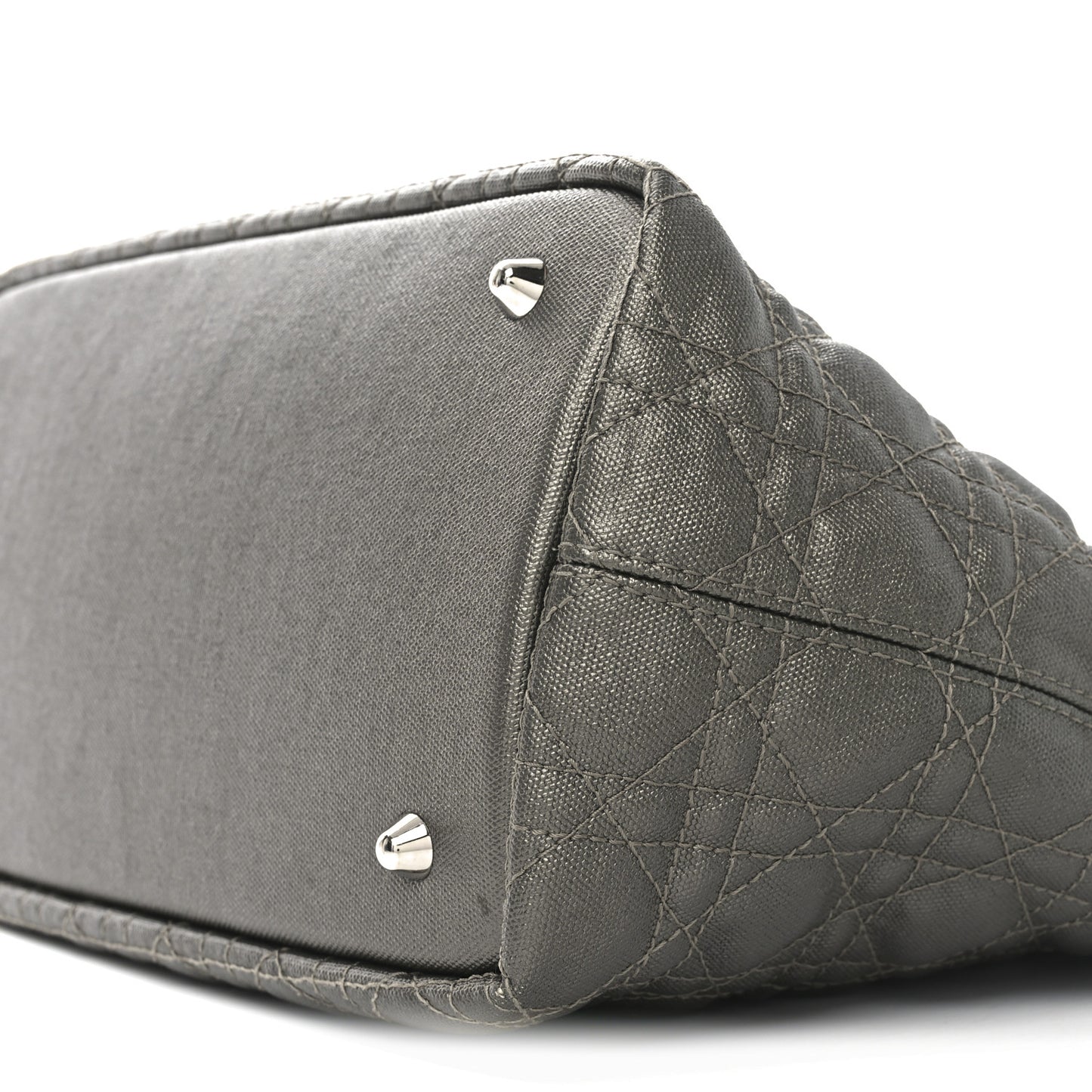 Coated Canvas Cannage Small Panarea Tote Bronze