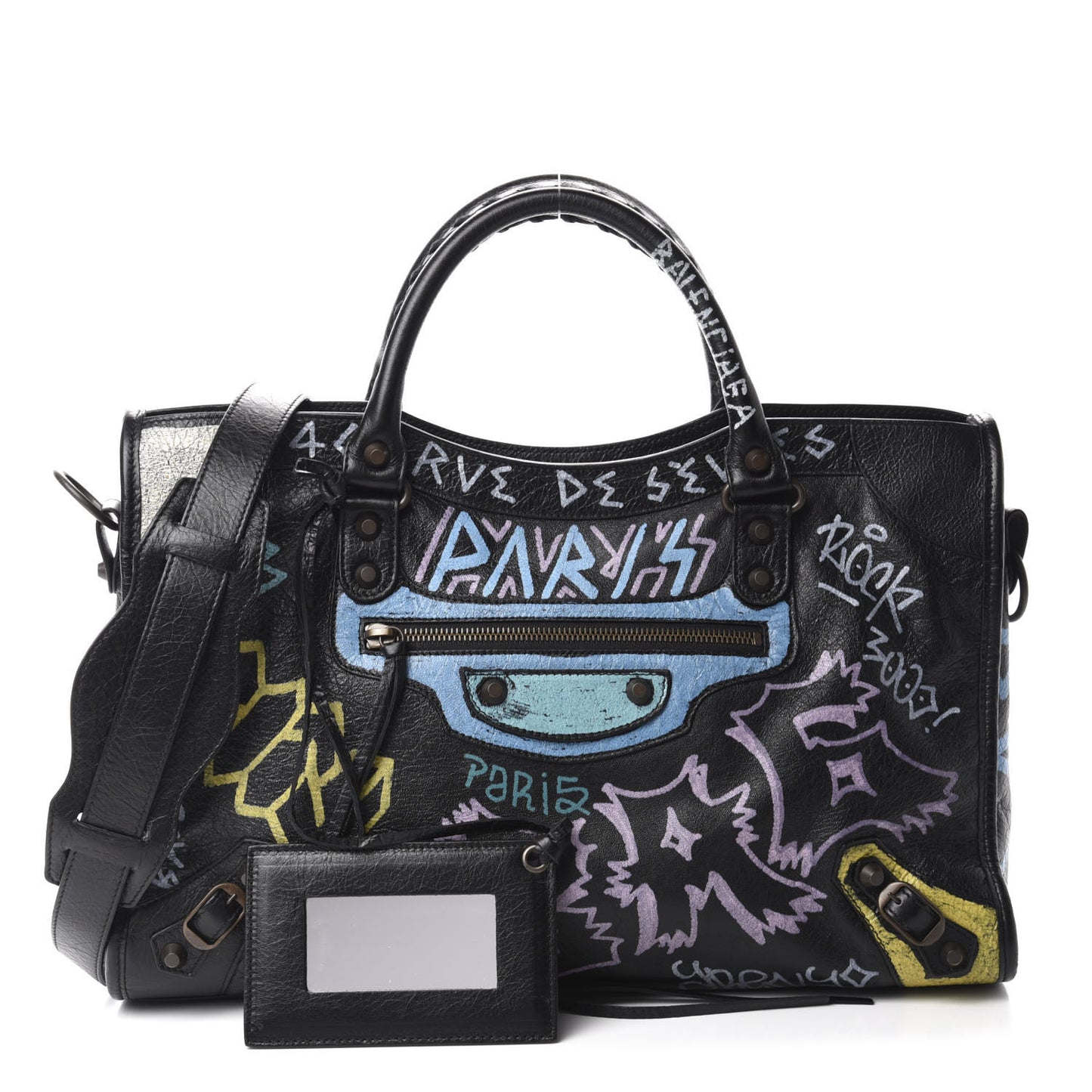 Agneau Graffiti All Over Classic Hardware City Black Multicolor