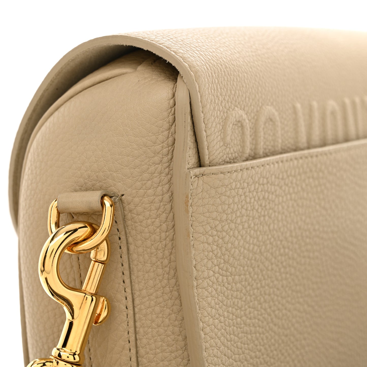 Grained Calfskin Large Bobby Flap Warm Taupe