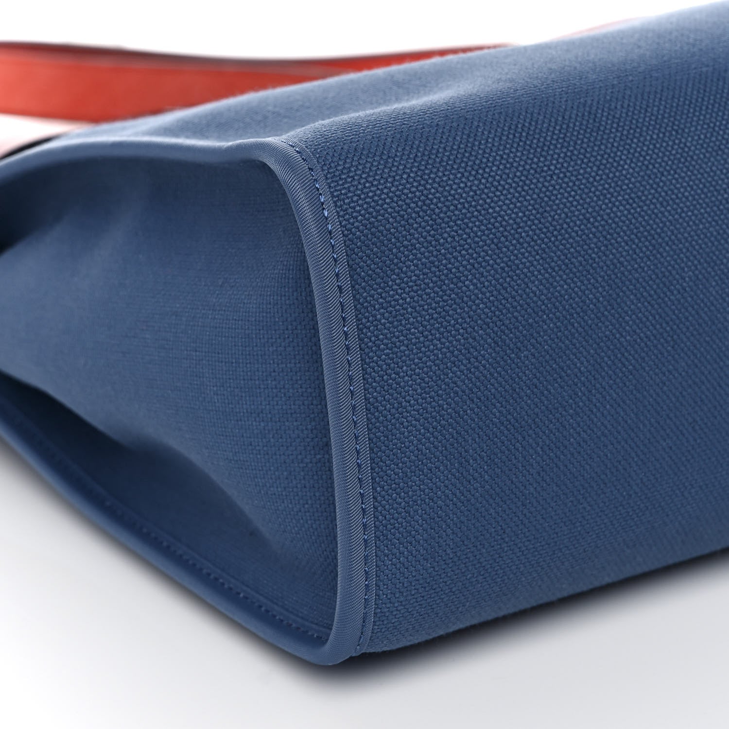 Hermes Vache Hunter Toile Militaire Herbag Zip 31 PM Bleu Agate Rouge H 10 of 15