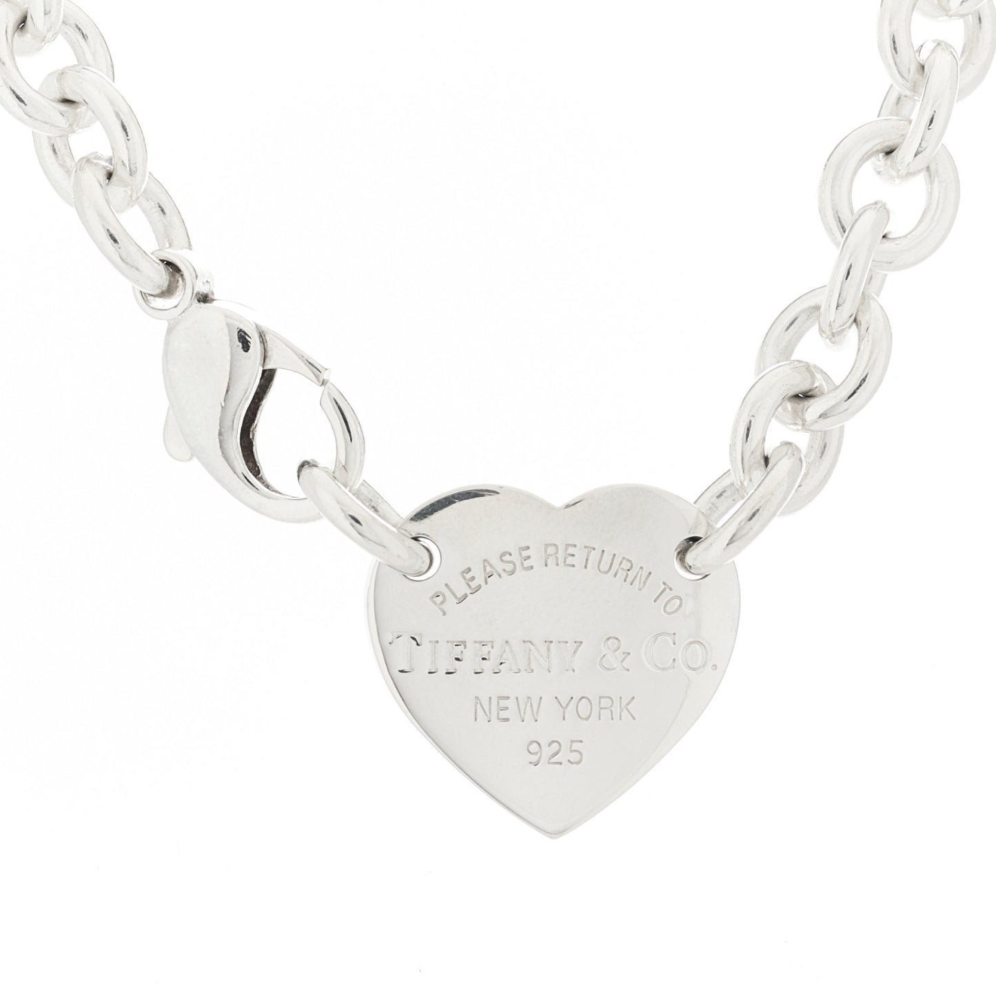 Sterling Silver Return to Tiffany Heart Tag Choker Necklace