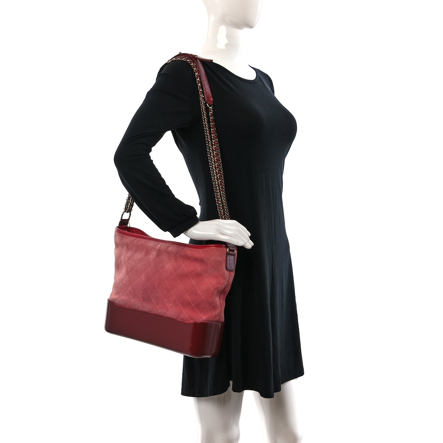 Suede Calfskin Quilted Medium Gabrielle Hobo Multicolor
