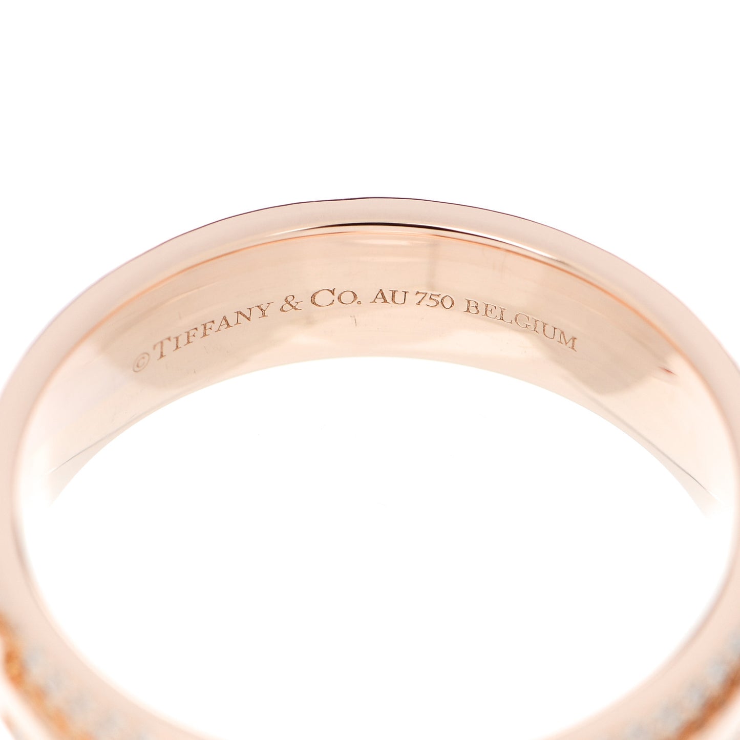 18K Rose Gold Diamond Wide T Two Pave Ring 62 10