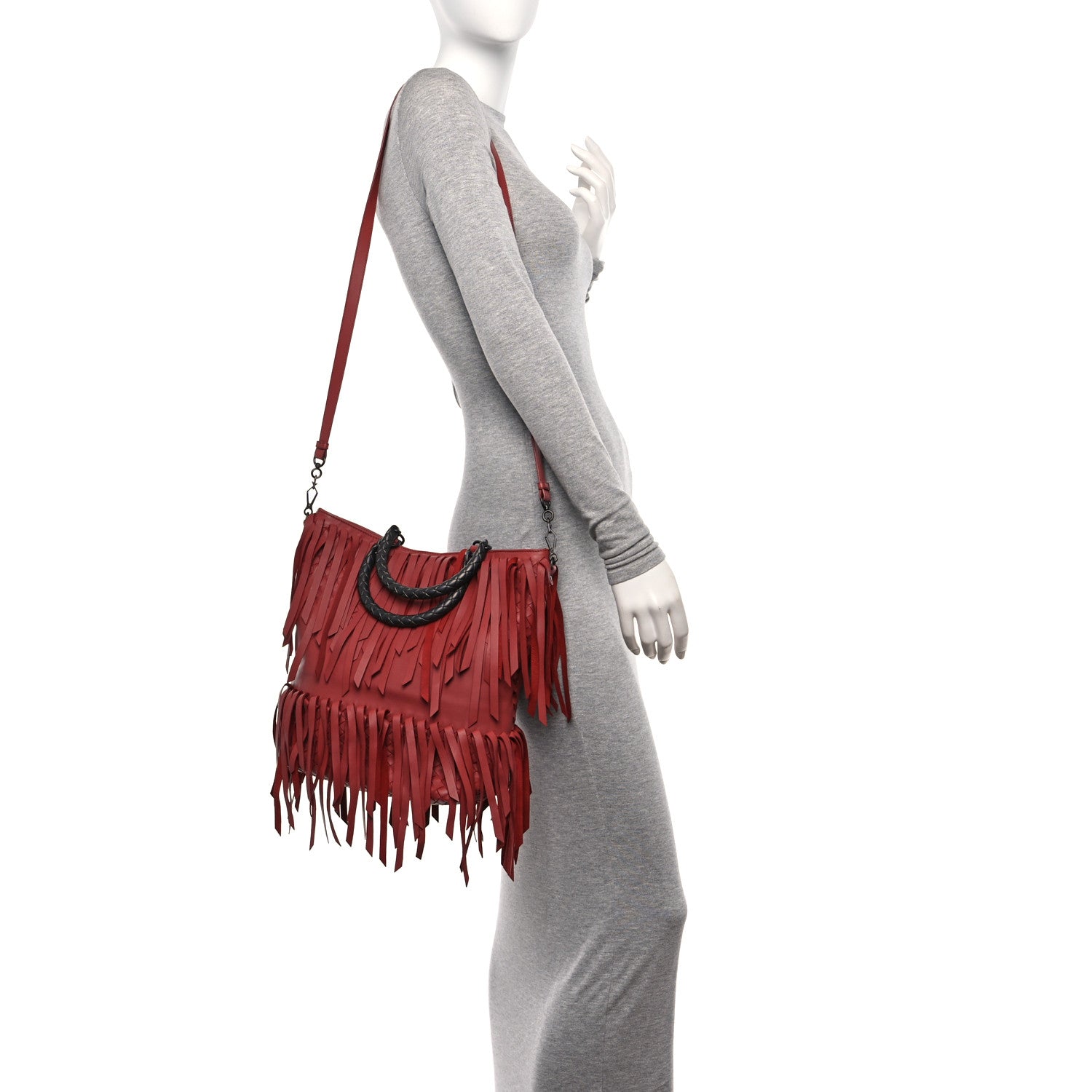 Bottega Veneta Nappa Fringe Tote Rust 2 of 10