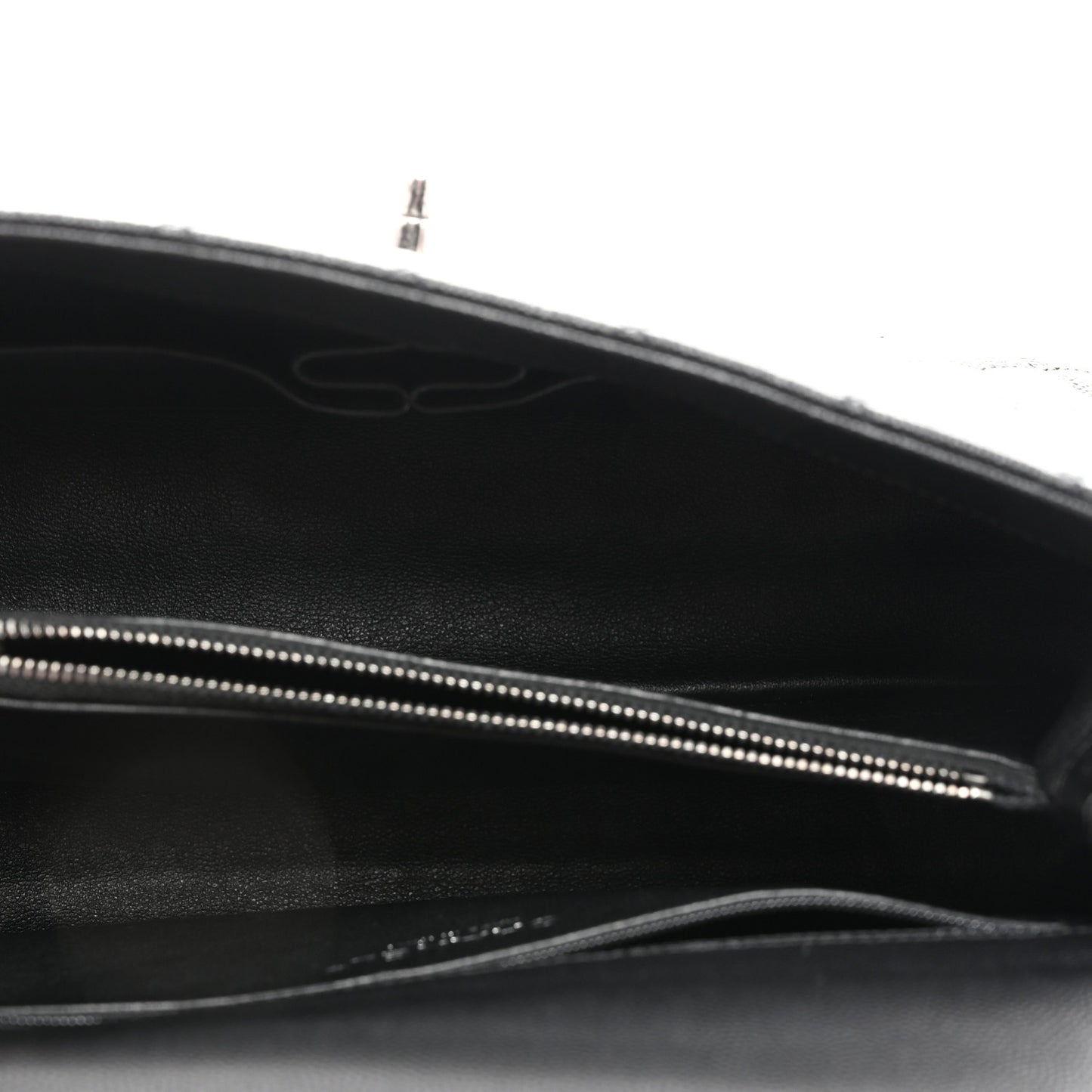 Caviar Lizard Embossed Quilted Small Coco Handle Flap Black