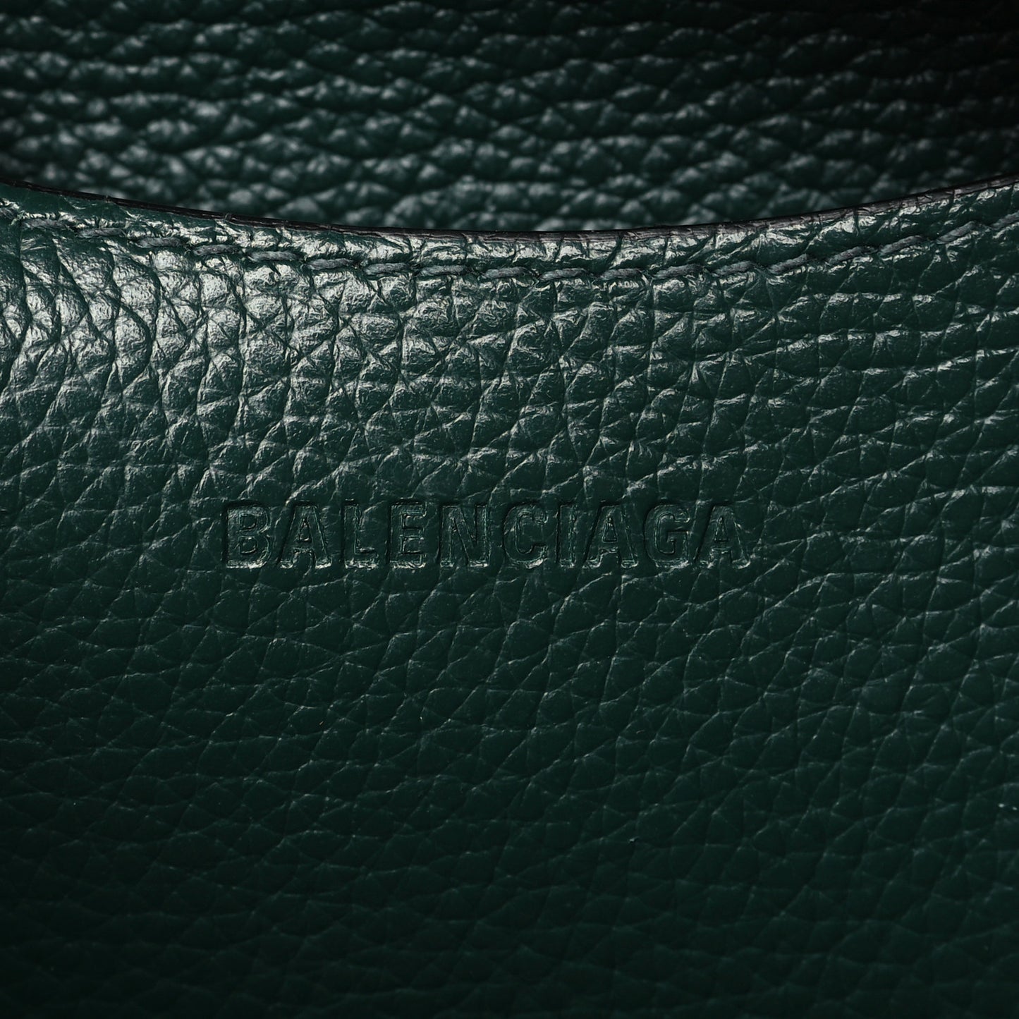 Grained Calfskin Neo Classic Matte Black Hardware S City Forest Green