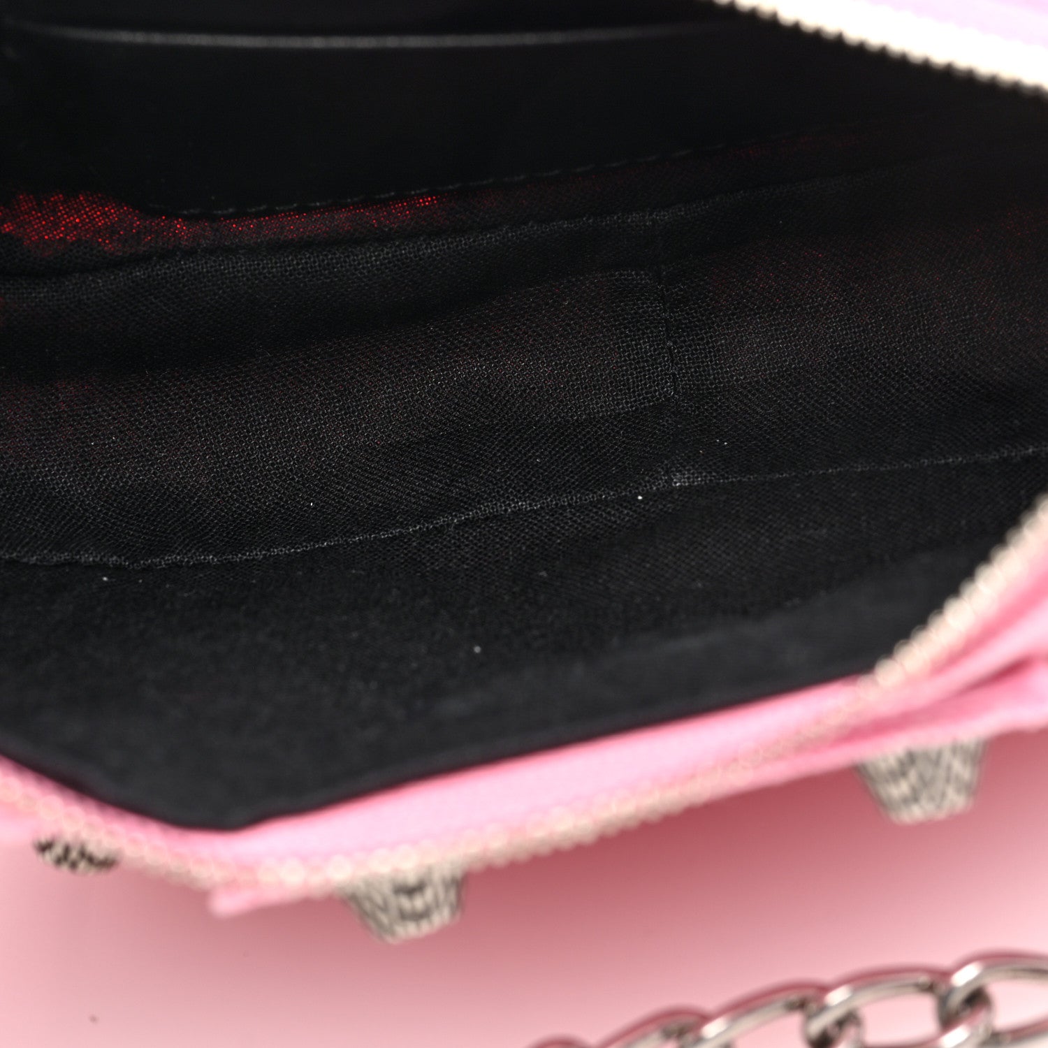 Balenciaga Washed Denim BB Monogram Le Cagole Mini Purse With Chain Pink 5 of 9