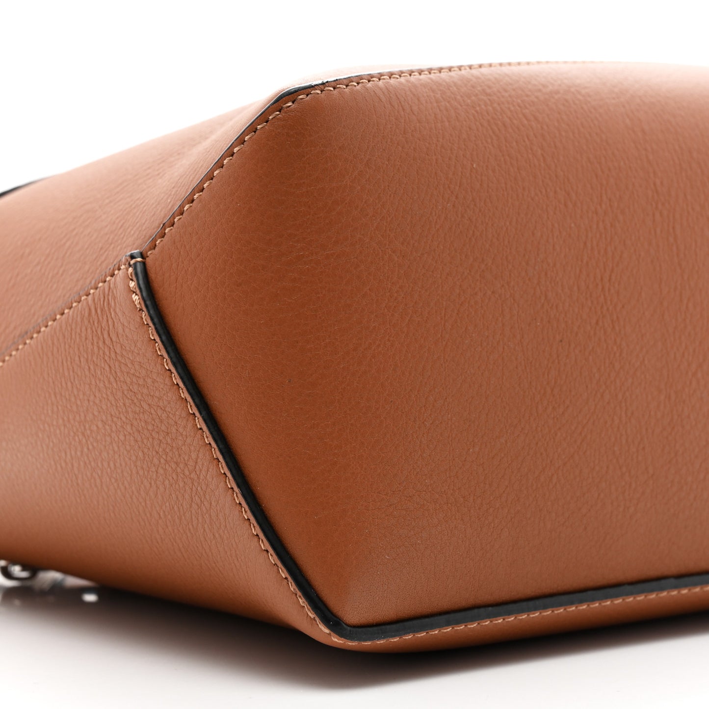 Calfskin Small Puzzle Edge Bag Tan