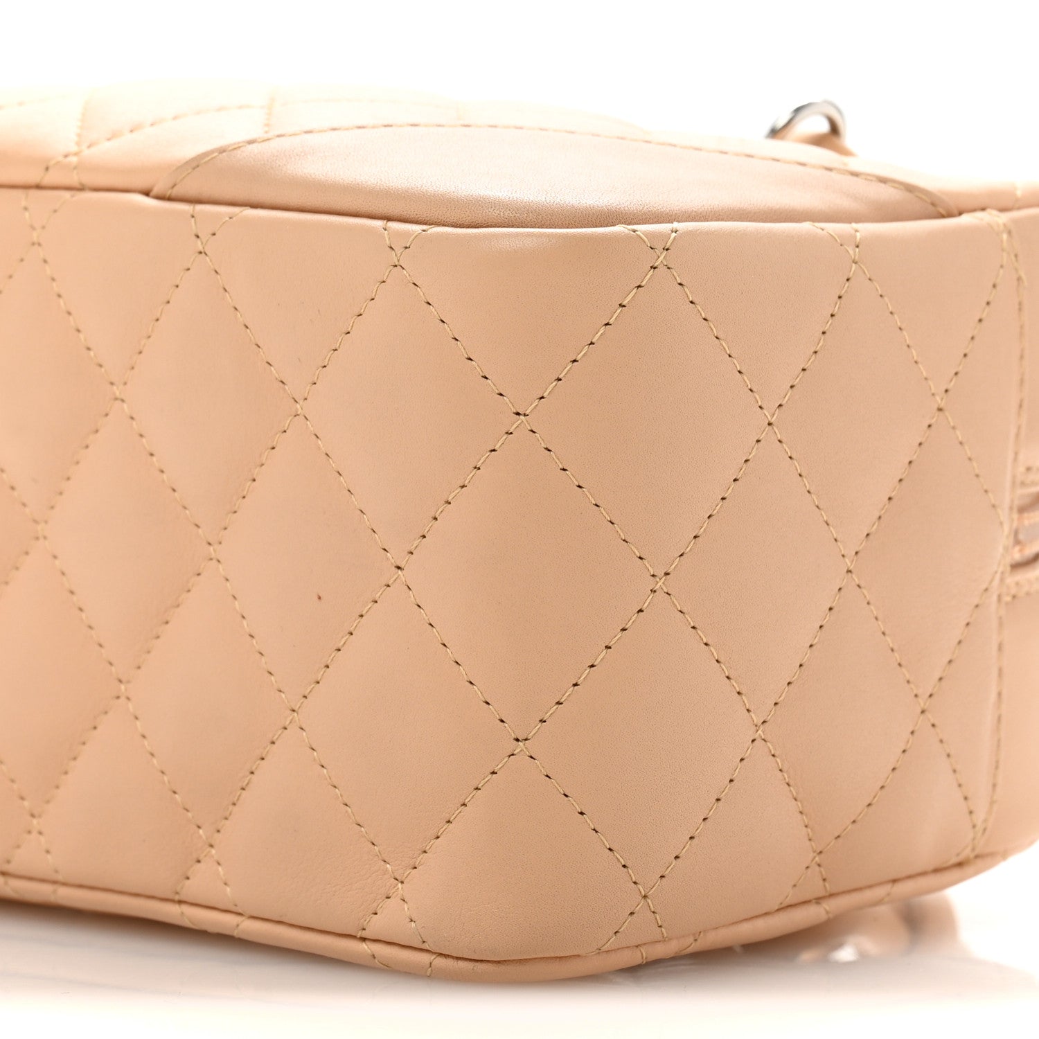 Chanel Calfskin Quilted Small Cambon Bowler Beige 10 of 12
