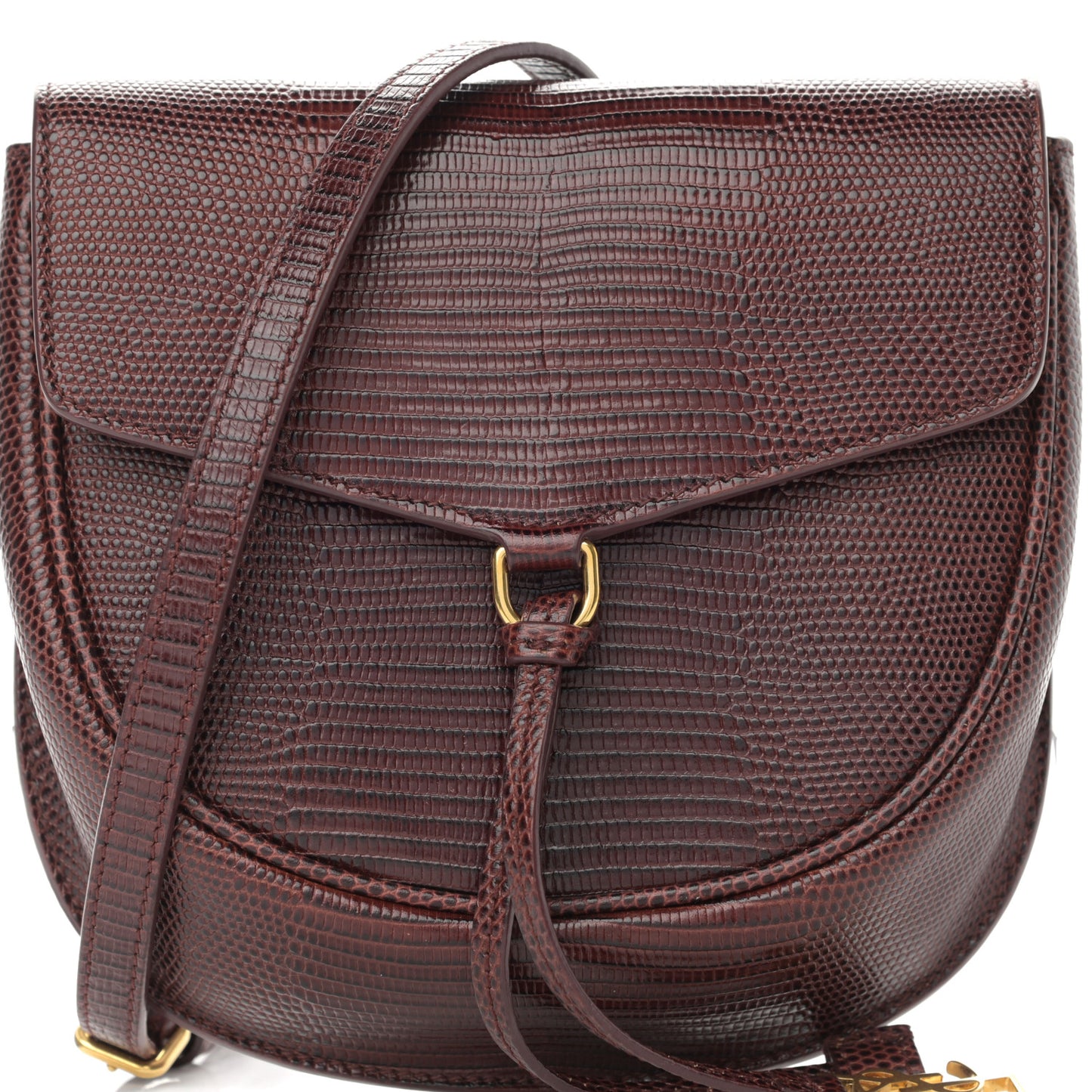 Lizard Small Datcha Satchel Bag Brown