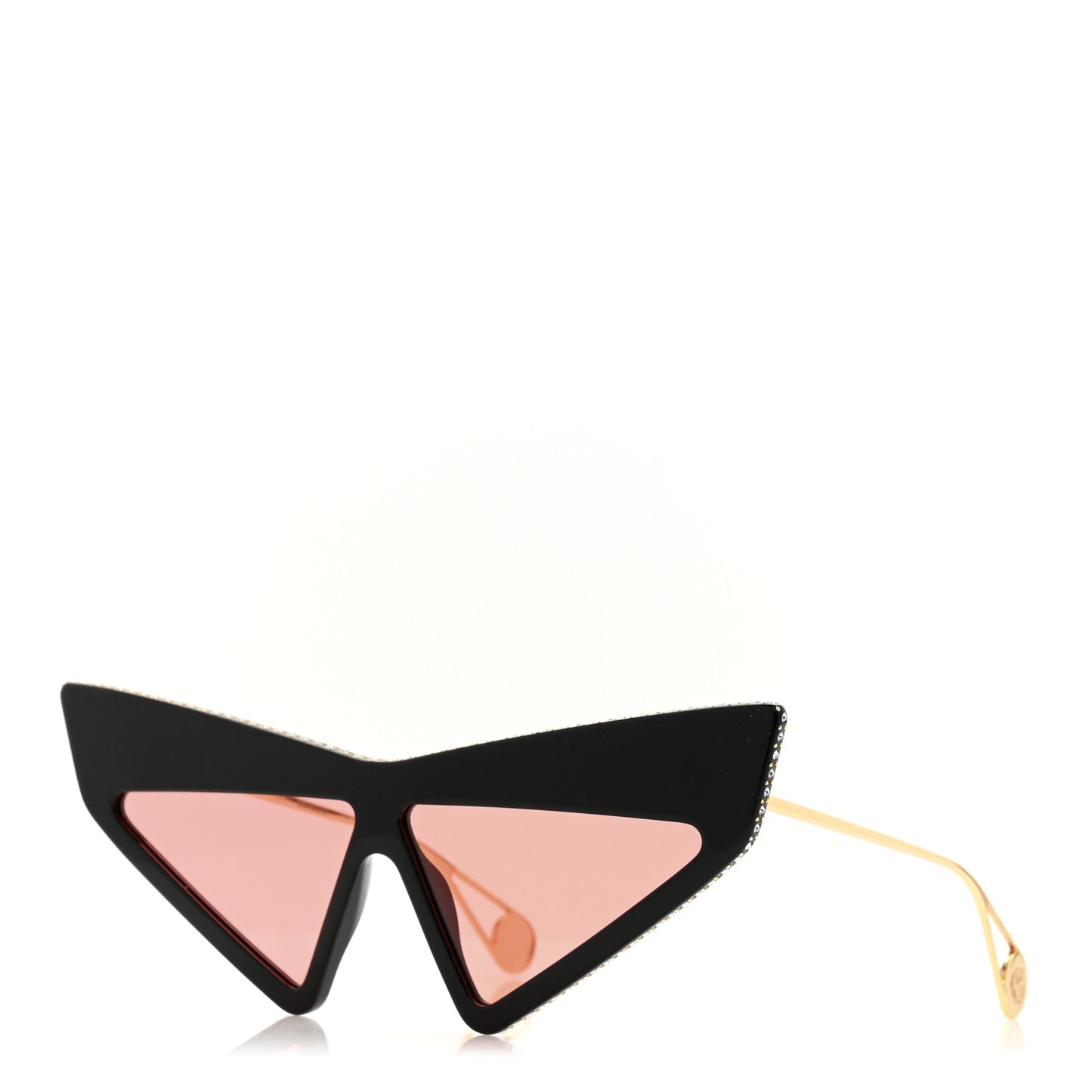 Acetate Crystal Geometric Sunglasses GG0430S Black