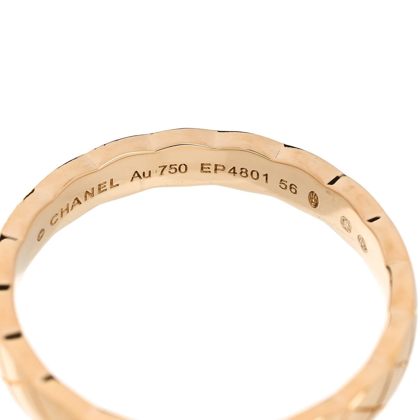 18K Yellow Gold Mini Coco Crush Ring 56 7.5