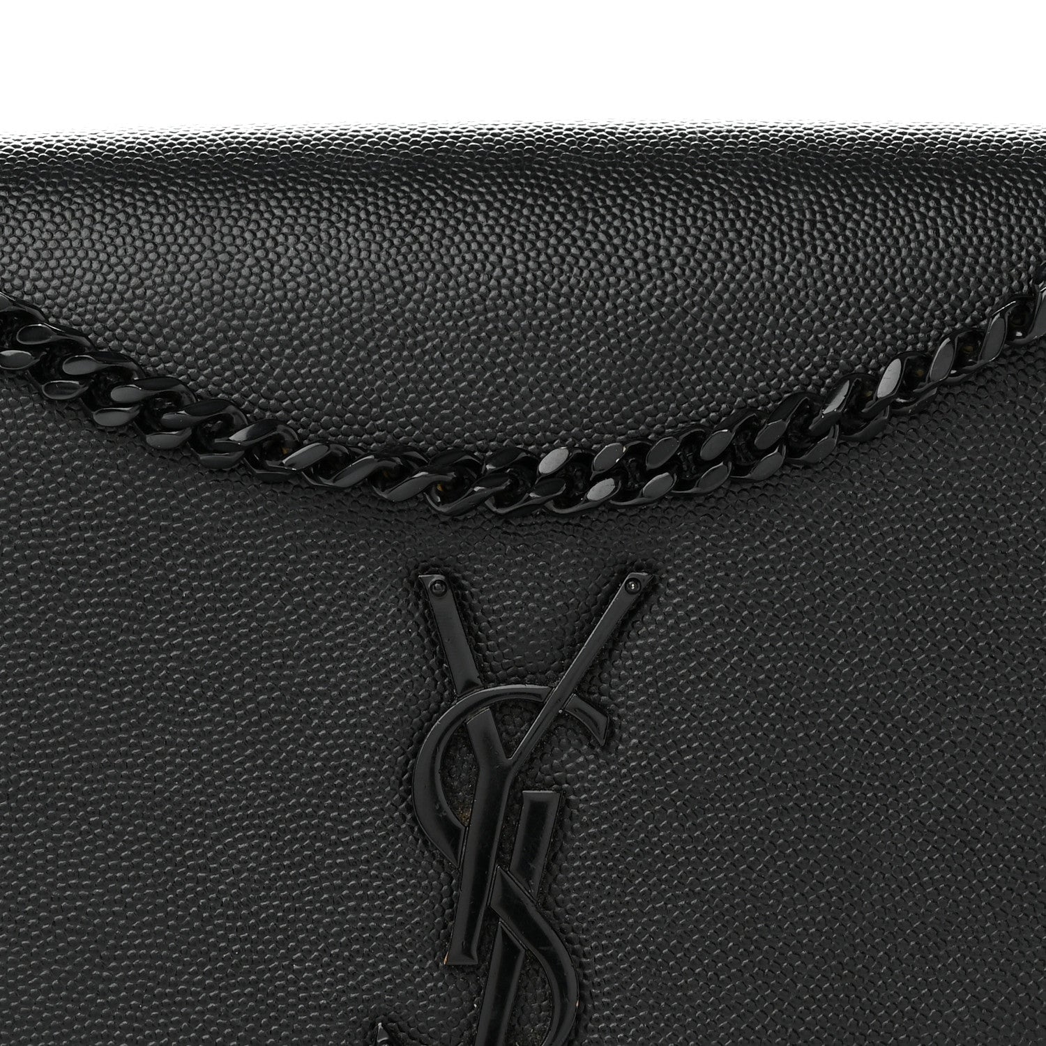Saint Laurent Grain De Poudre Medium Classic Monogram Monochrome Kate Satchel Black 8 of 13